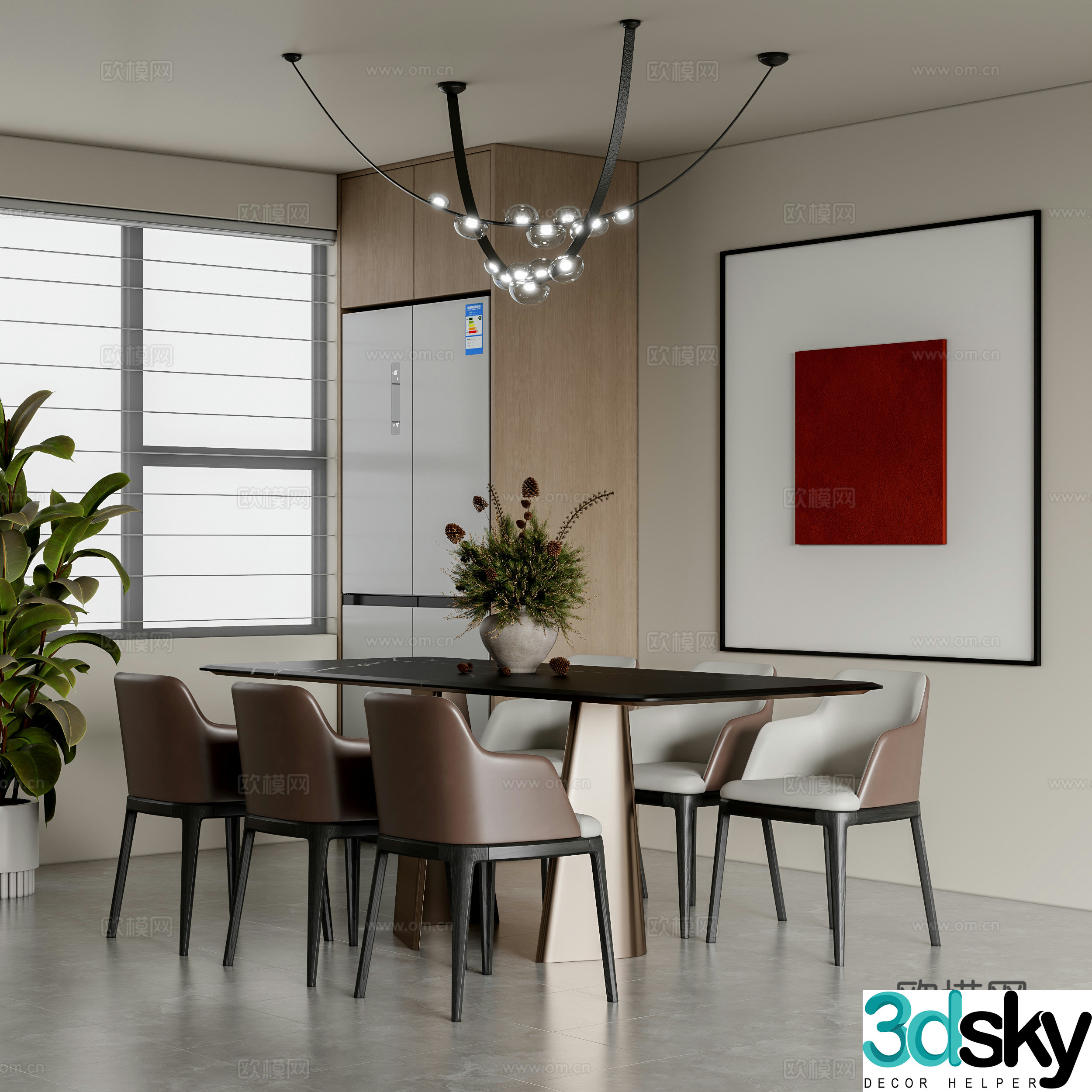 Modern restaurant 3d model