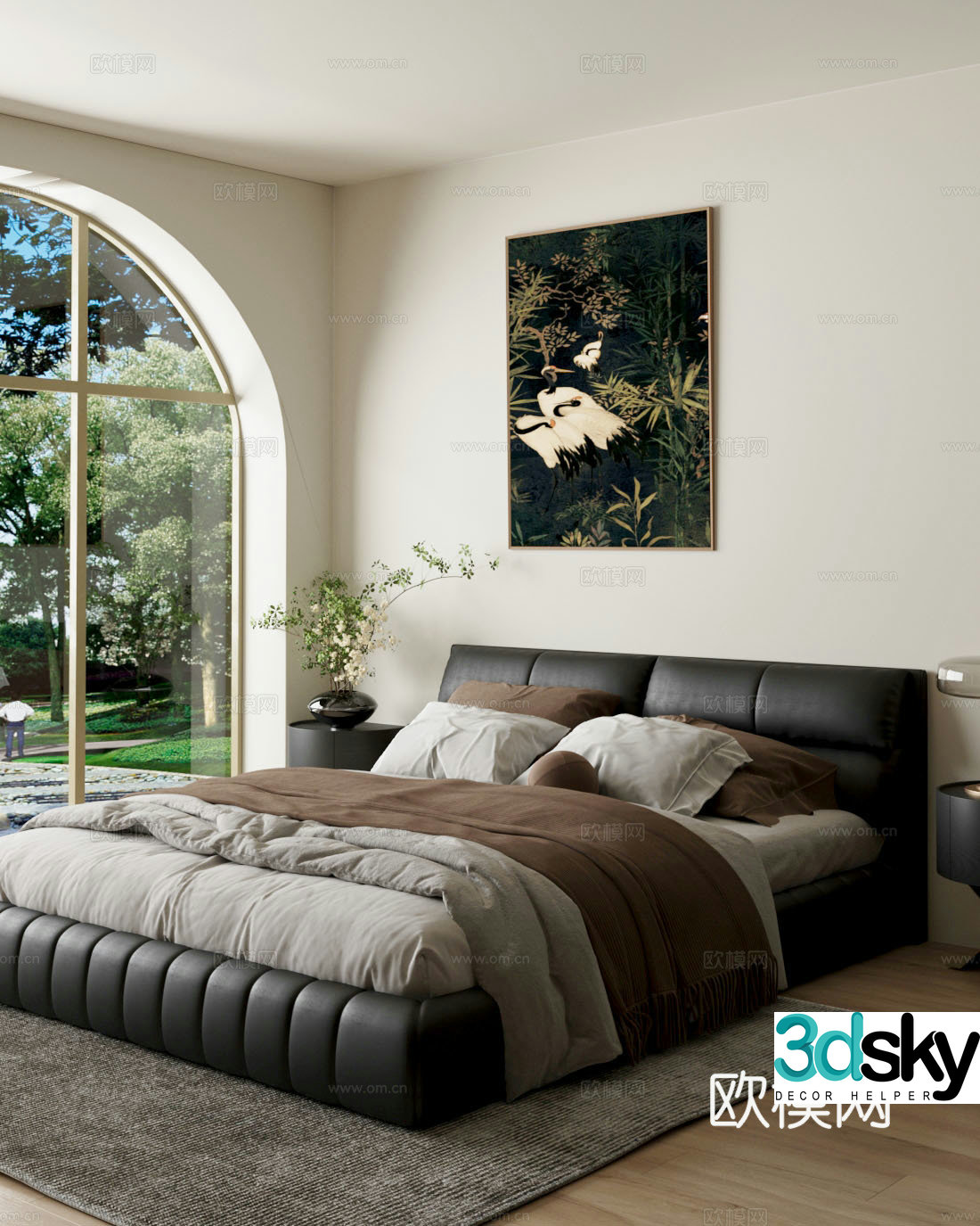 Modern home bedroom_Home bedroom 3D model
