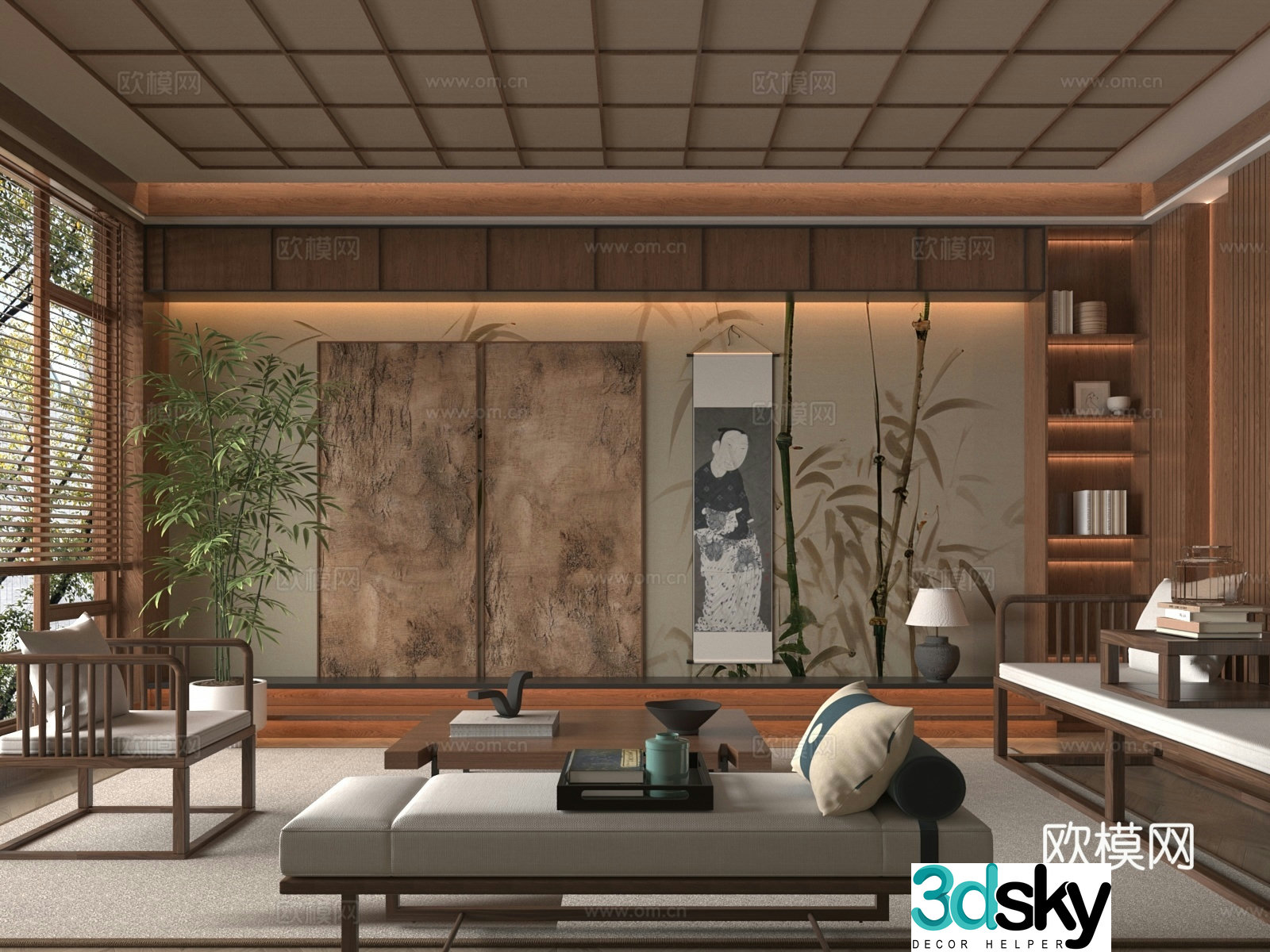 New Chinese living room 3D model