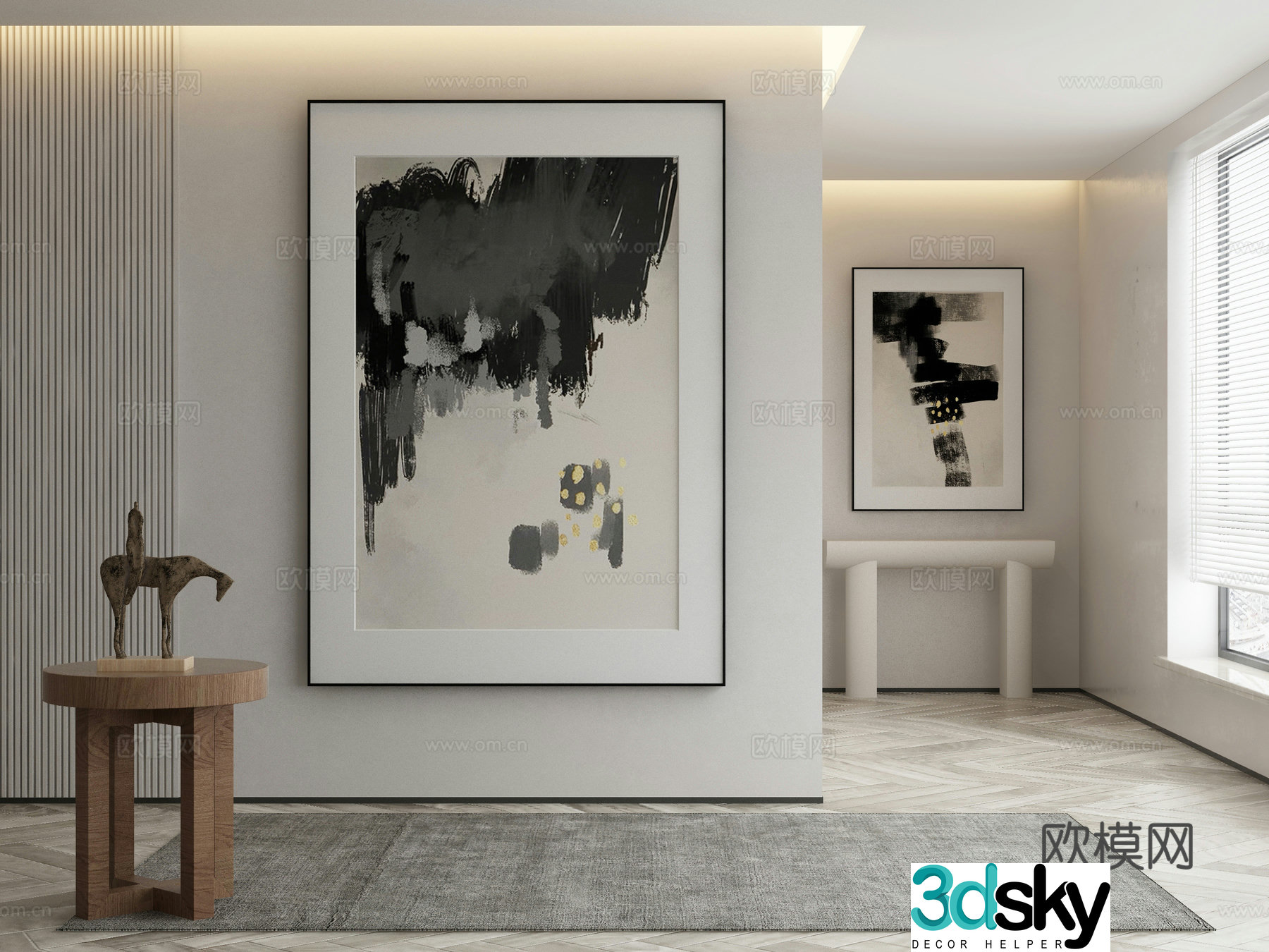 Wasabi hanging painting oil painting 3d model