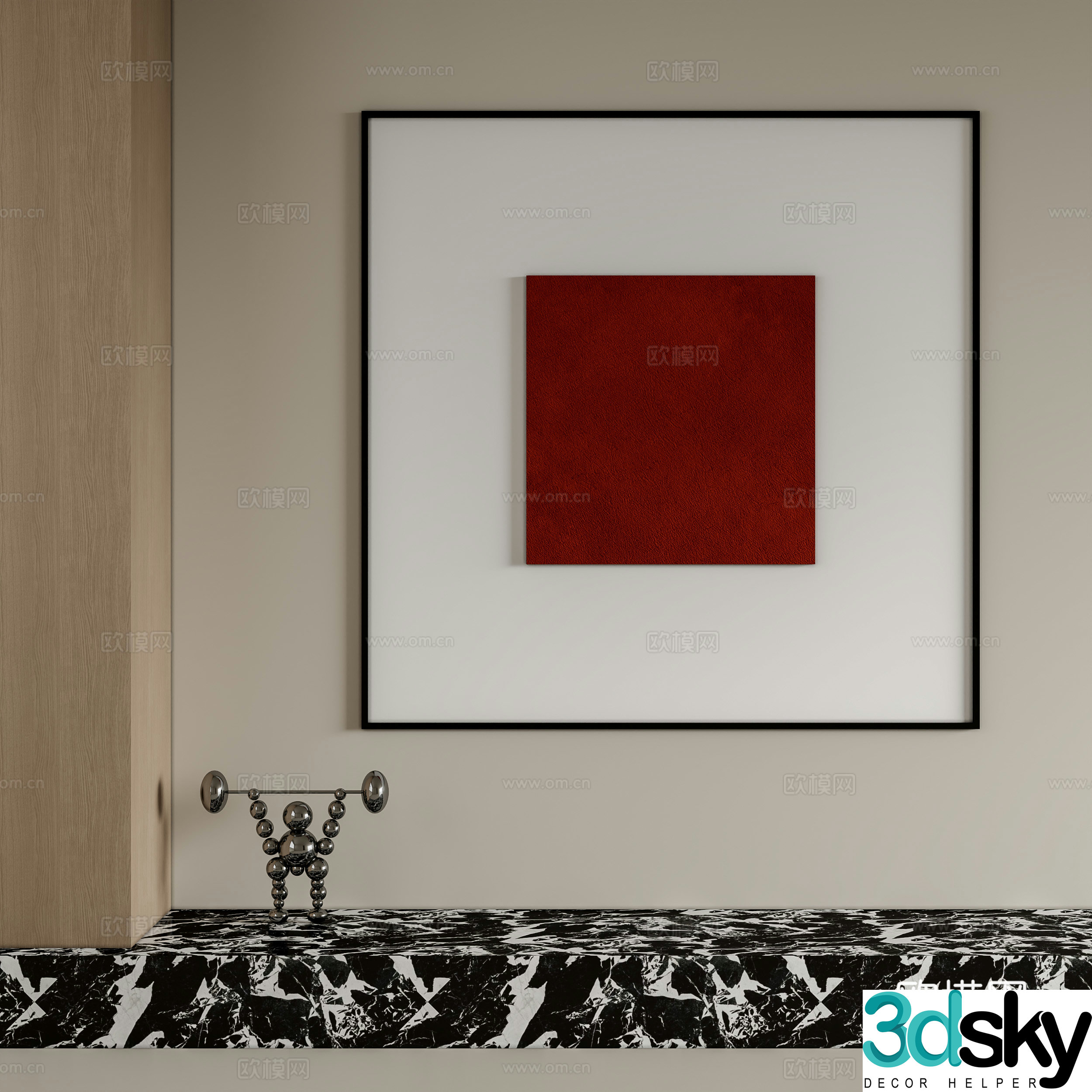 Modern hanging painting 3d model