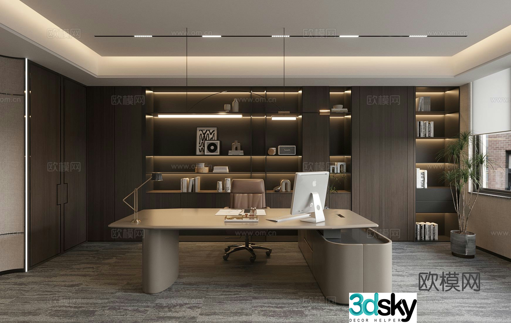 Modern general manager office 3d model