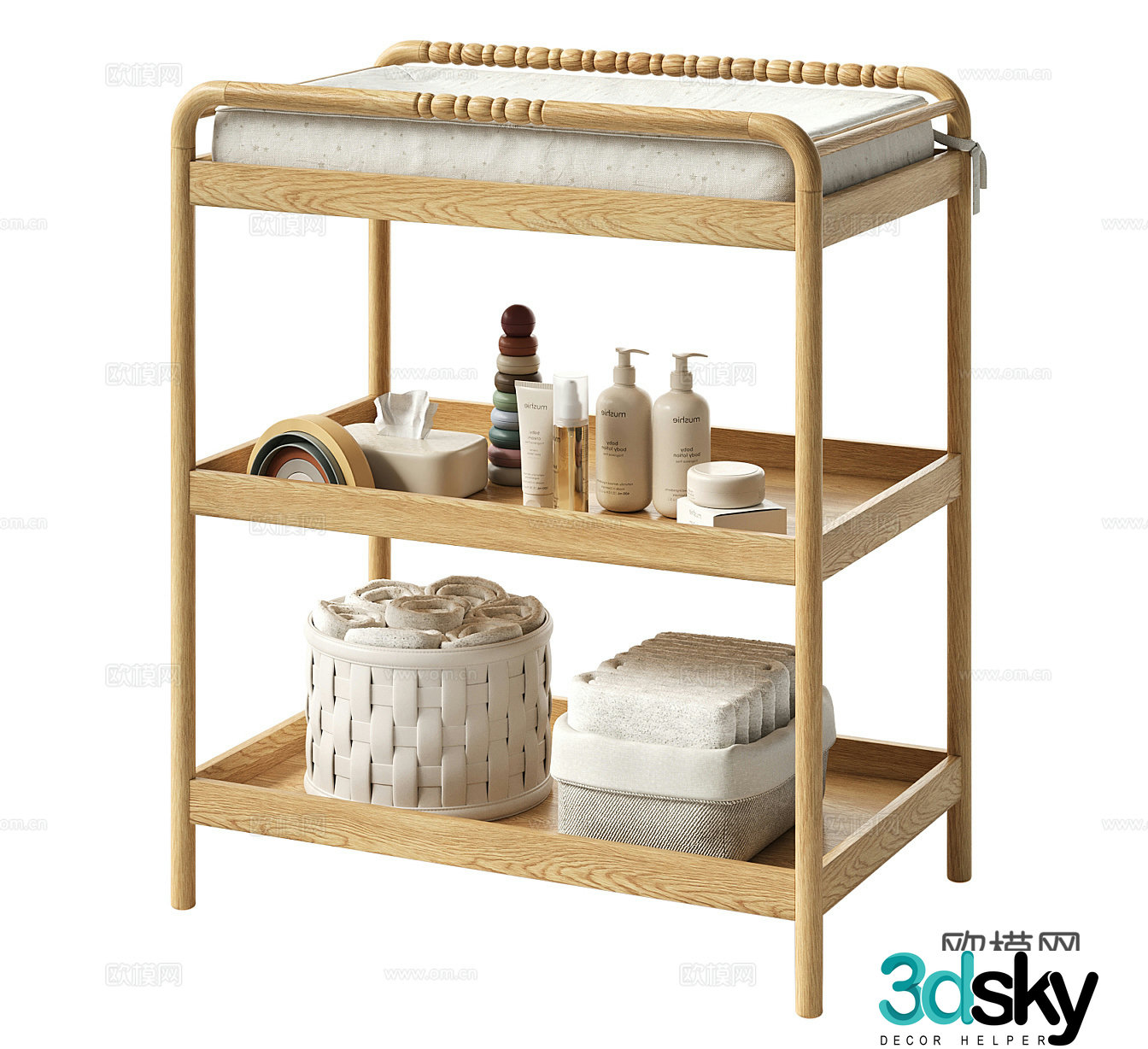 Bathroom rack Solid wood rack Bathroom rack Toiletries Bathroom small pieces Bathroom 3D model