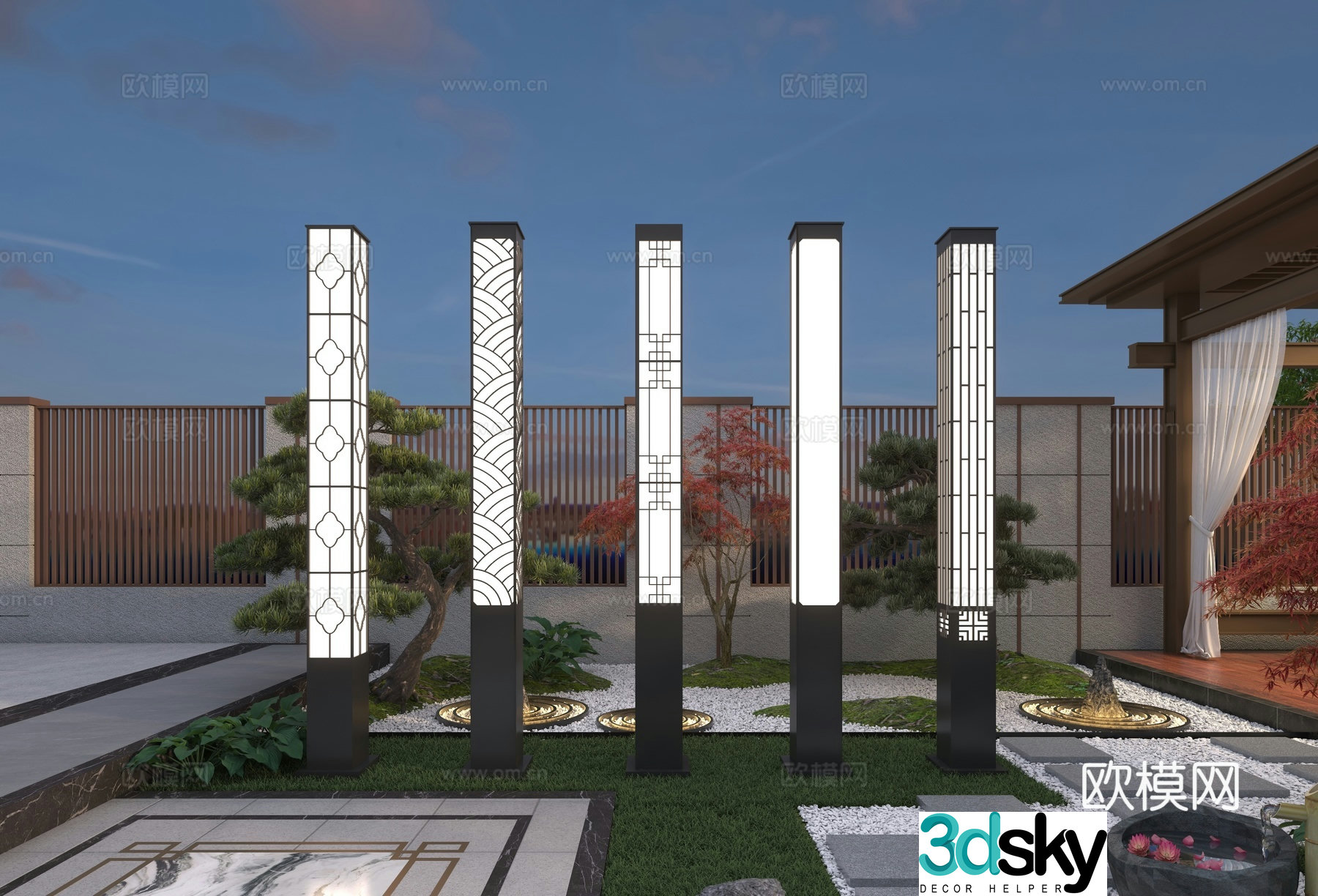 New Chinese street light 3D model