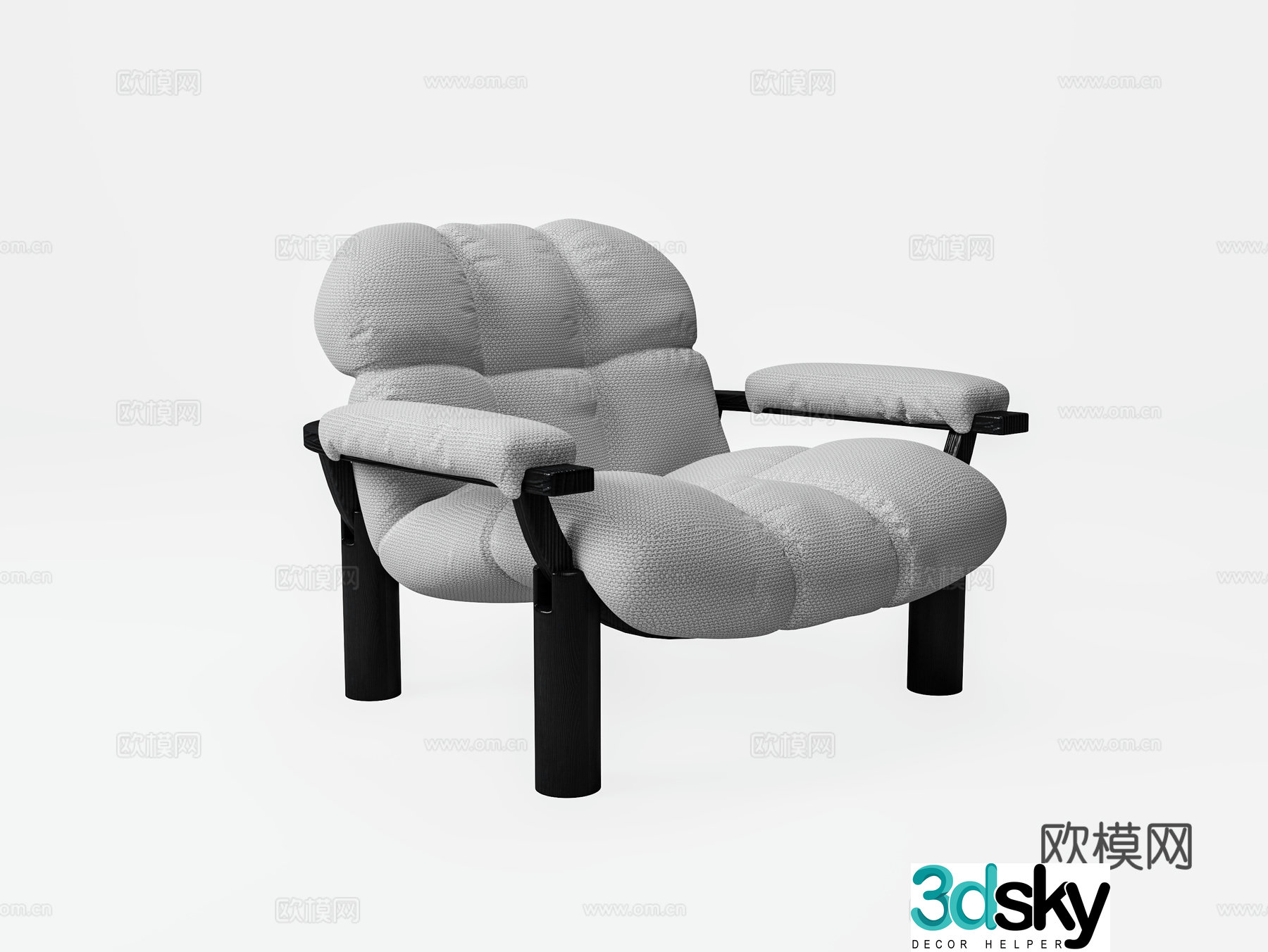 Modern single sofa 3d model