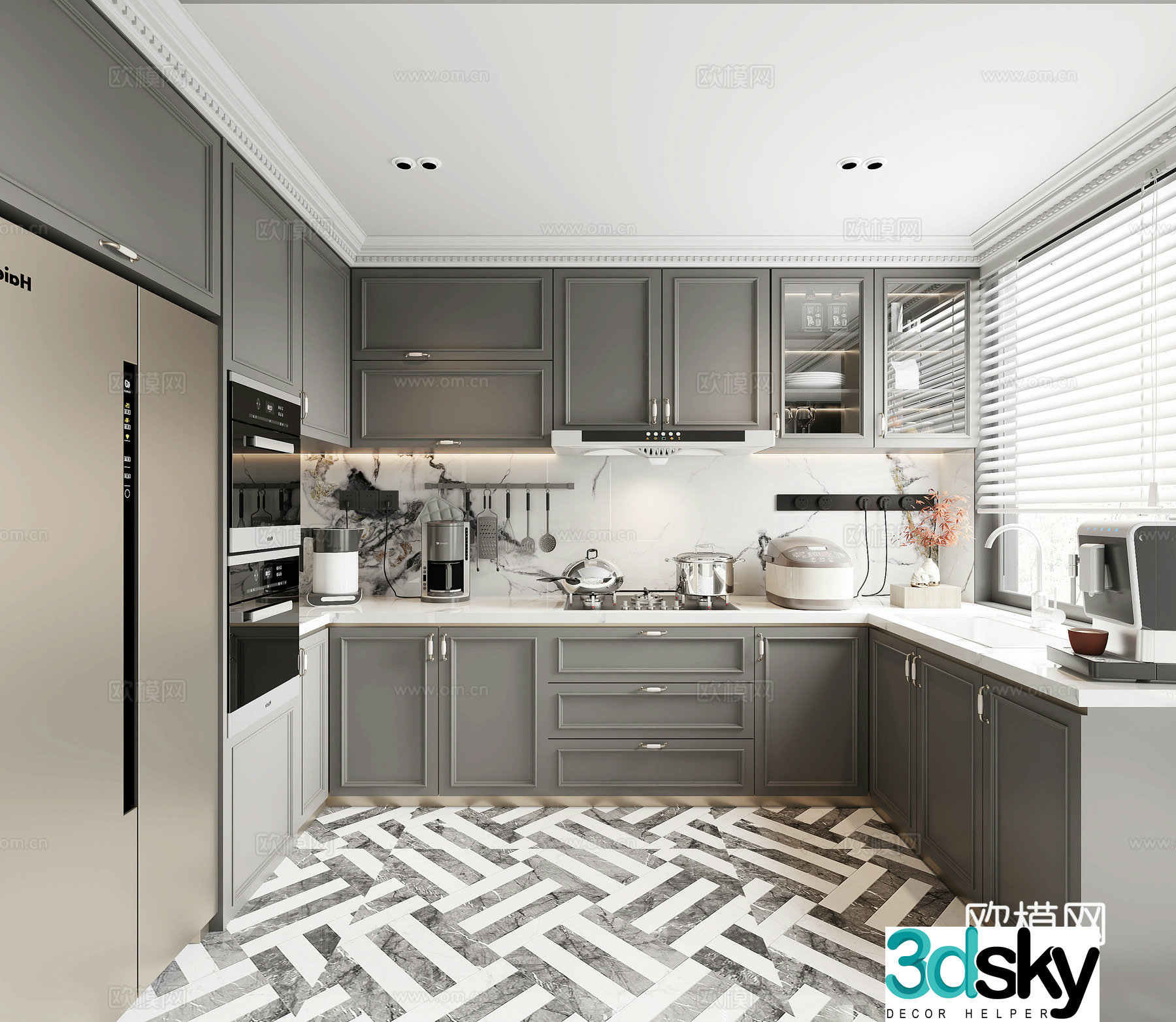 American kitchen 3d model