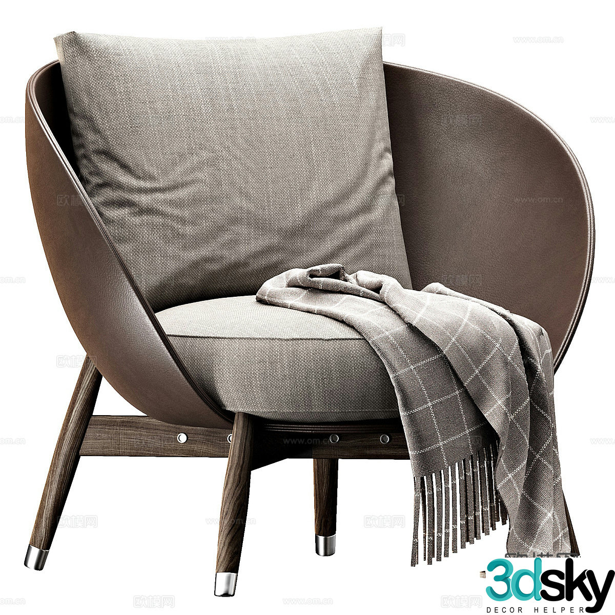 Sofa coffee table combination 3D model
