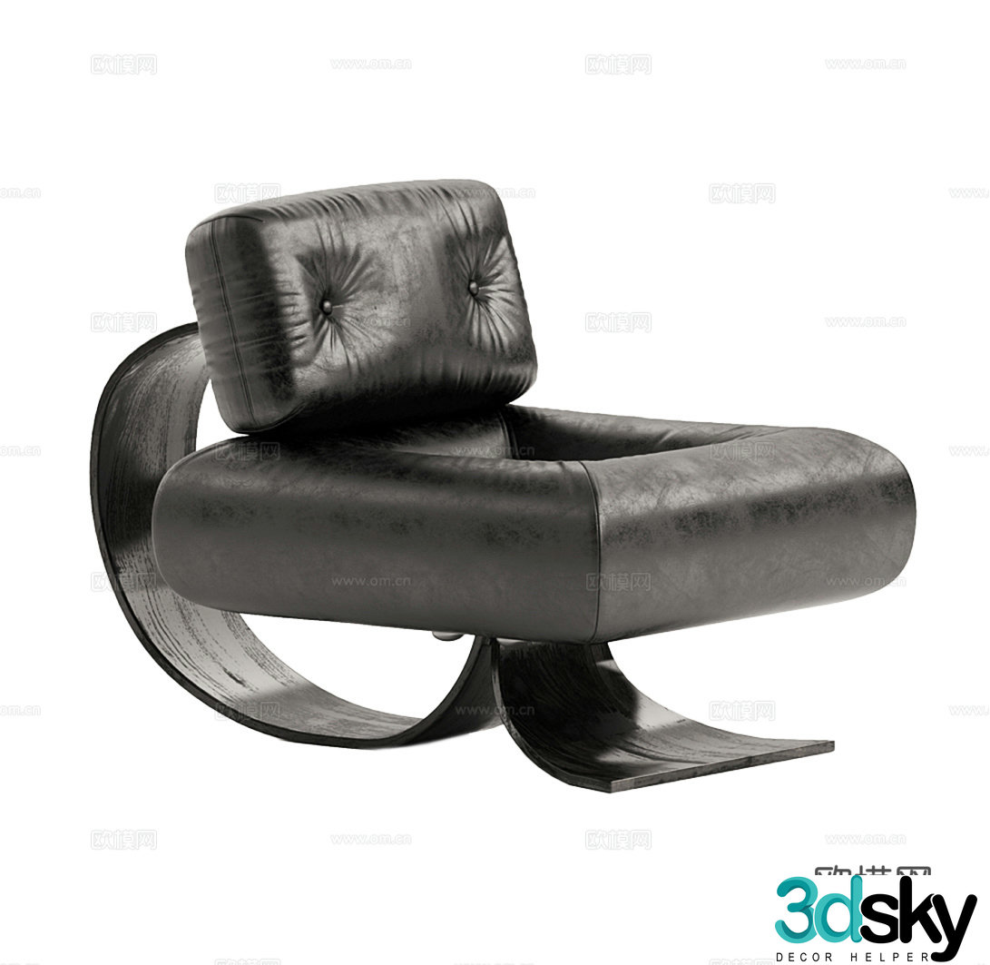 Leather leisure chair leather leisure chair outdoor leisure chair courtyard leisure chair indoor leisure chair 3d model