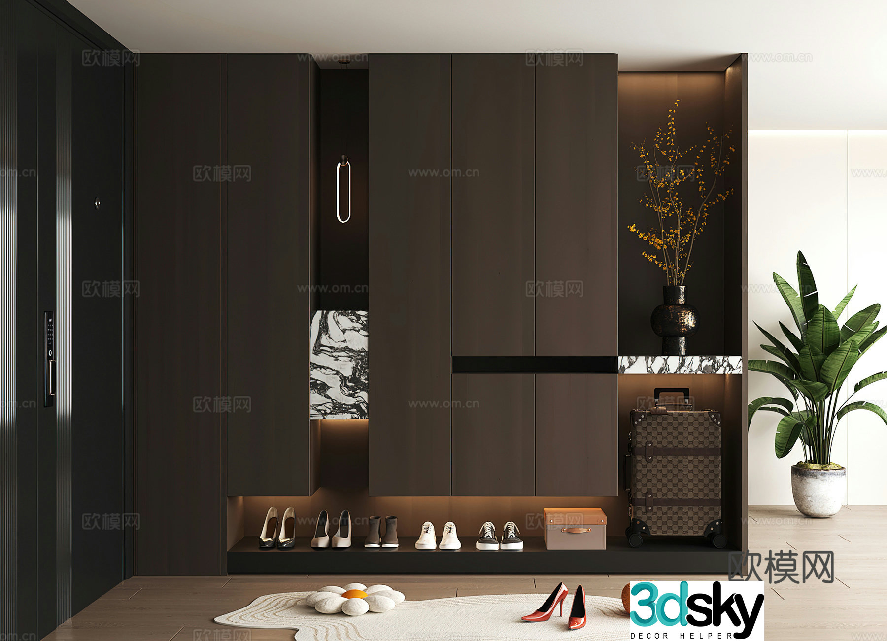 Shoe cabinet design shoe cabinet partition shoe cabinet porch shoe cabinet shoe cabinet rendering 3D model