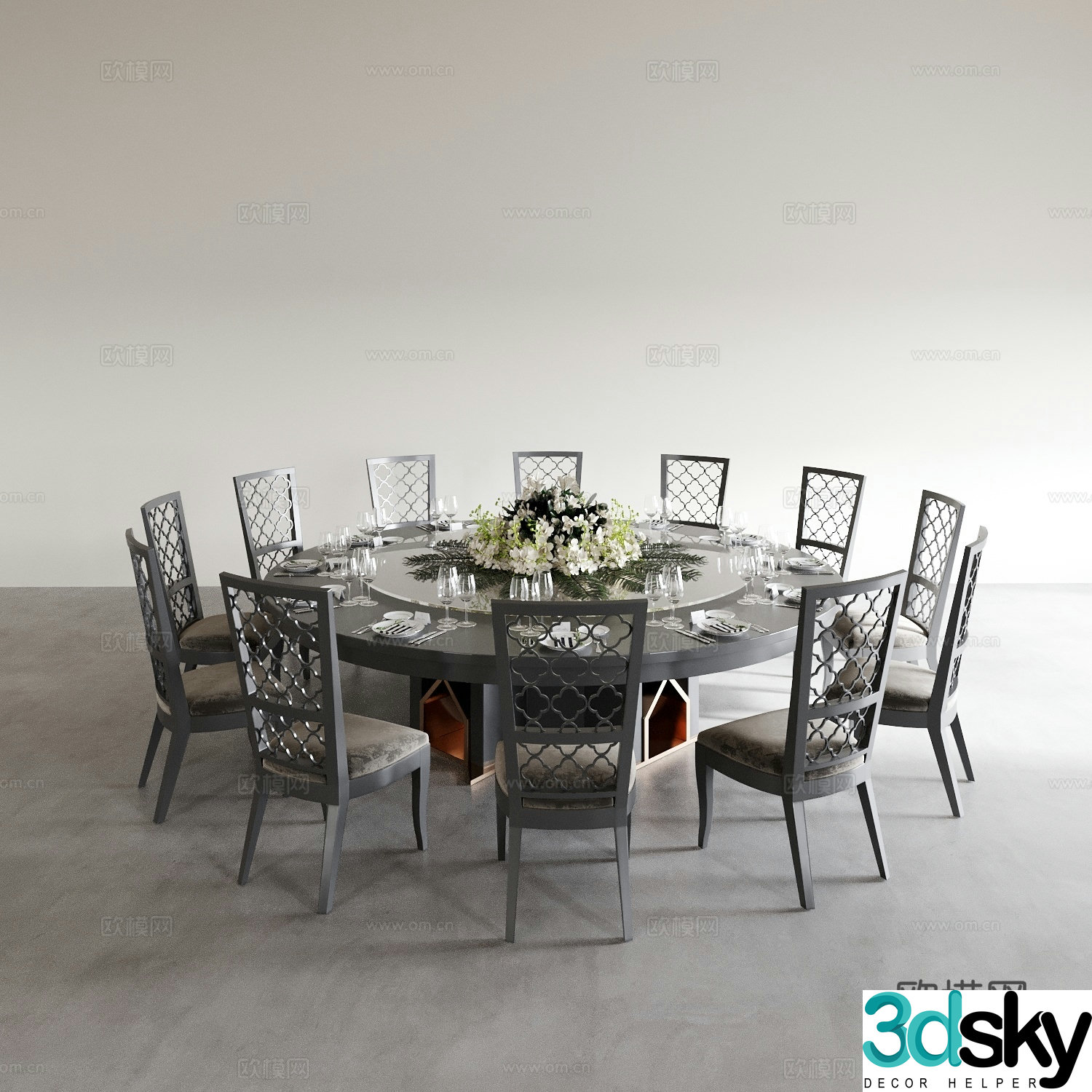Dining table and chairs living and dining table and chairs dining table and chairs wine table and chair combination round wine table and chair 3D model