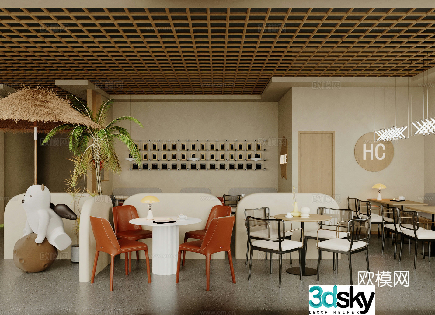 Wasabi Cafe Coffee Card Area Dining Area 3D Model