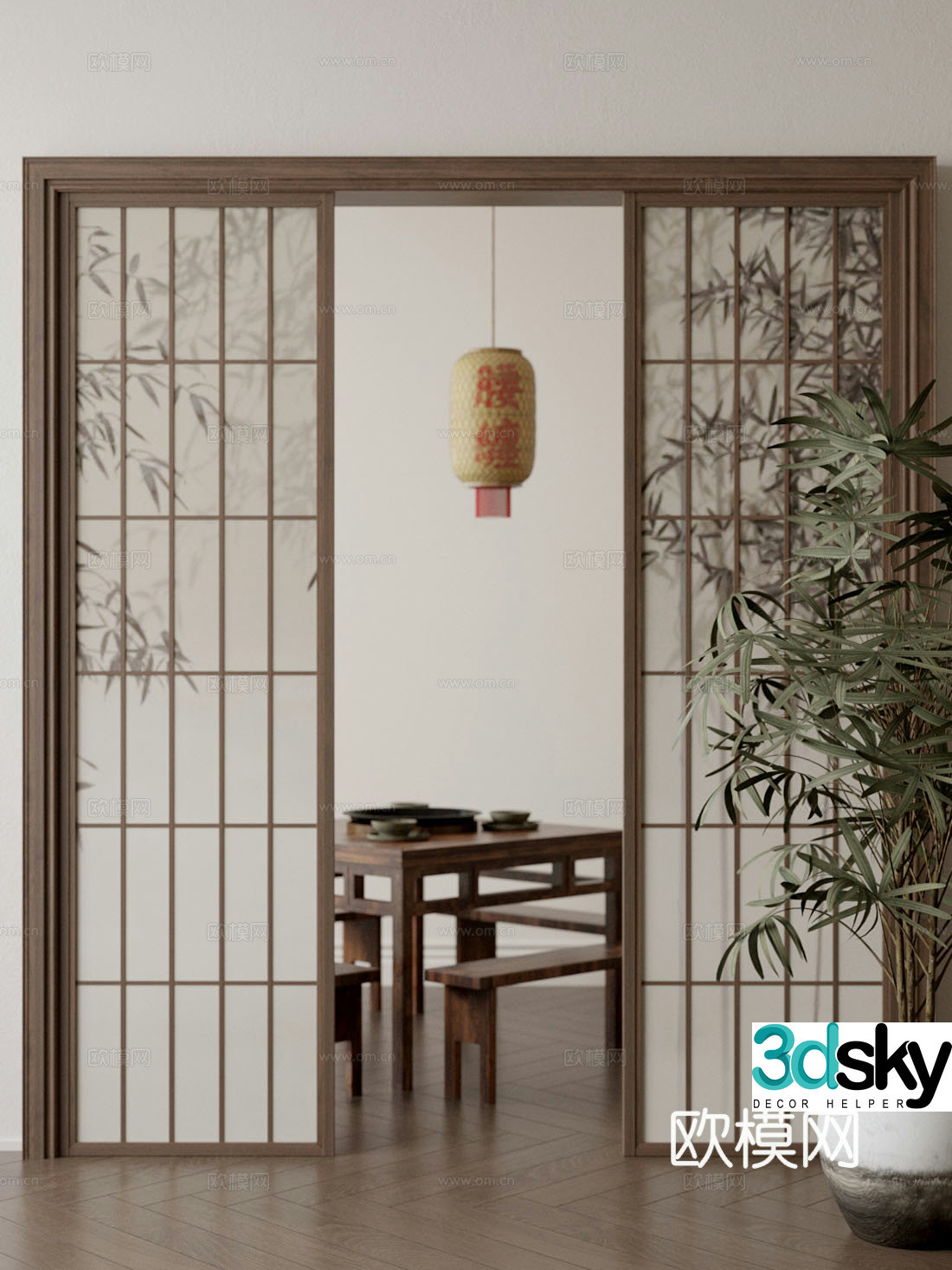 Sliding door 3D model