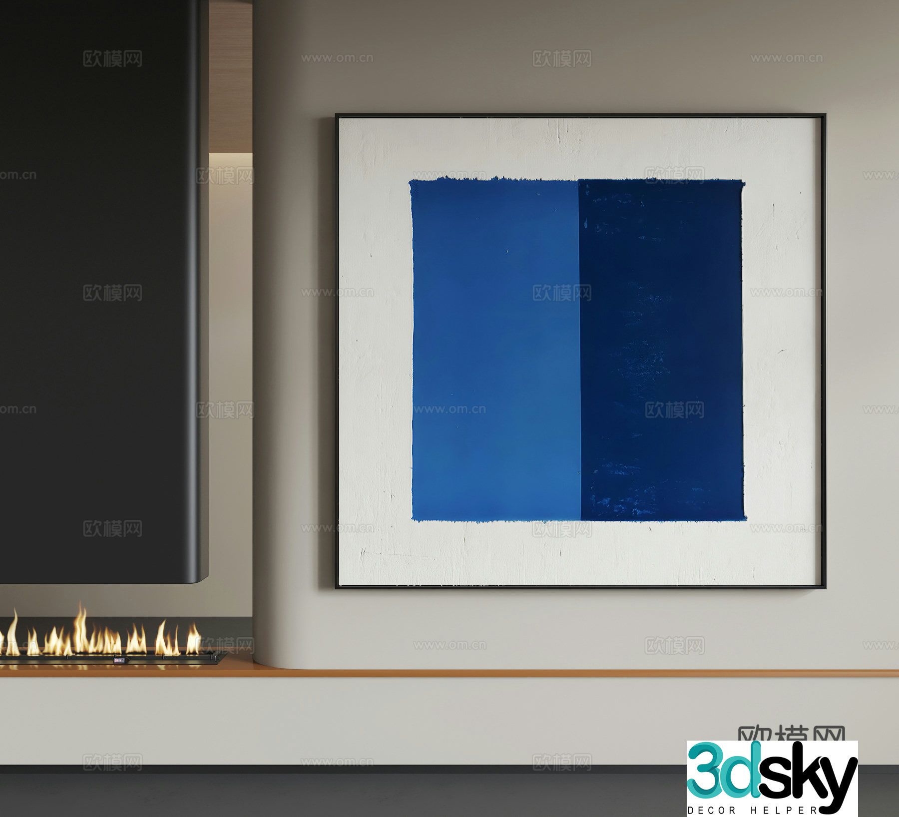 Modern abstract hanging paintings Modern minimalist hanging paintings Modern Italian hanging paintings 3D model