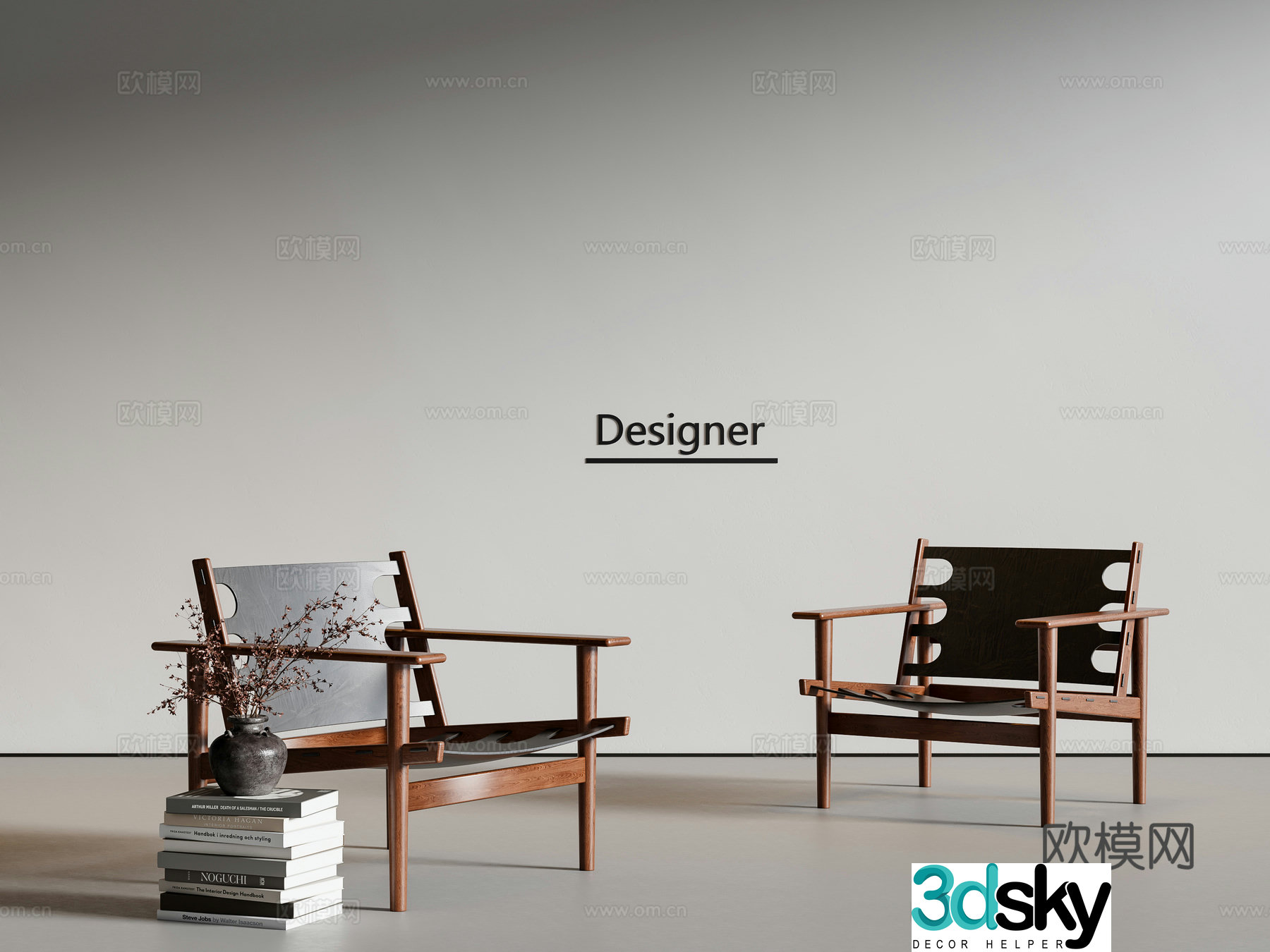 Medium style leisure chair sofa chair 3d model