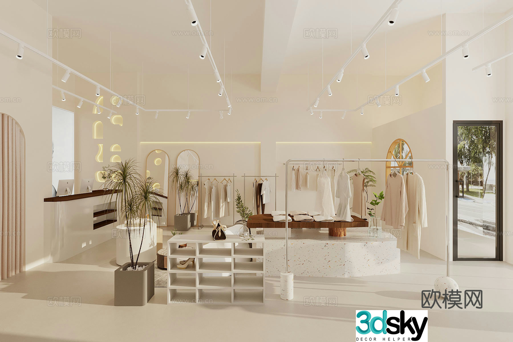 Modern clothing store Clothing store 3d model