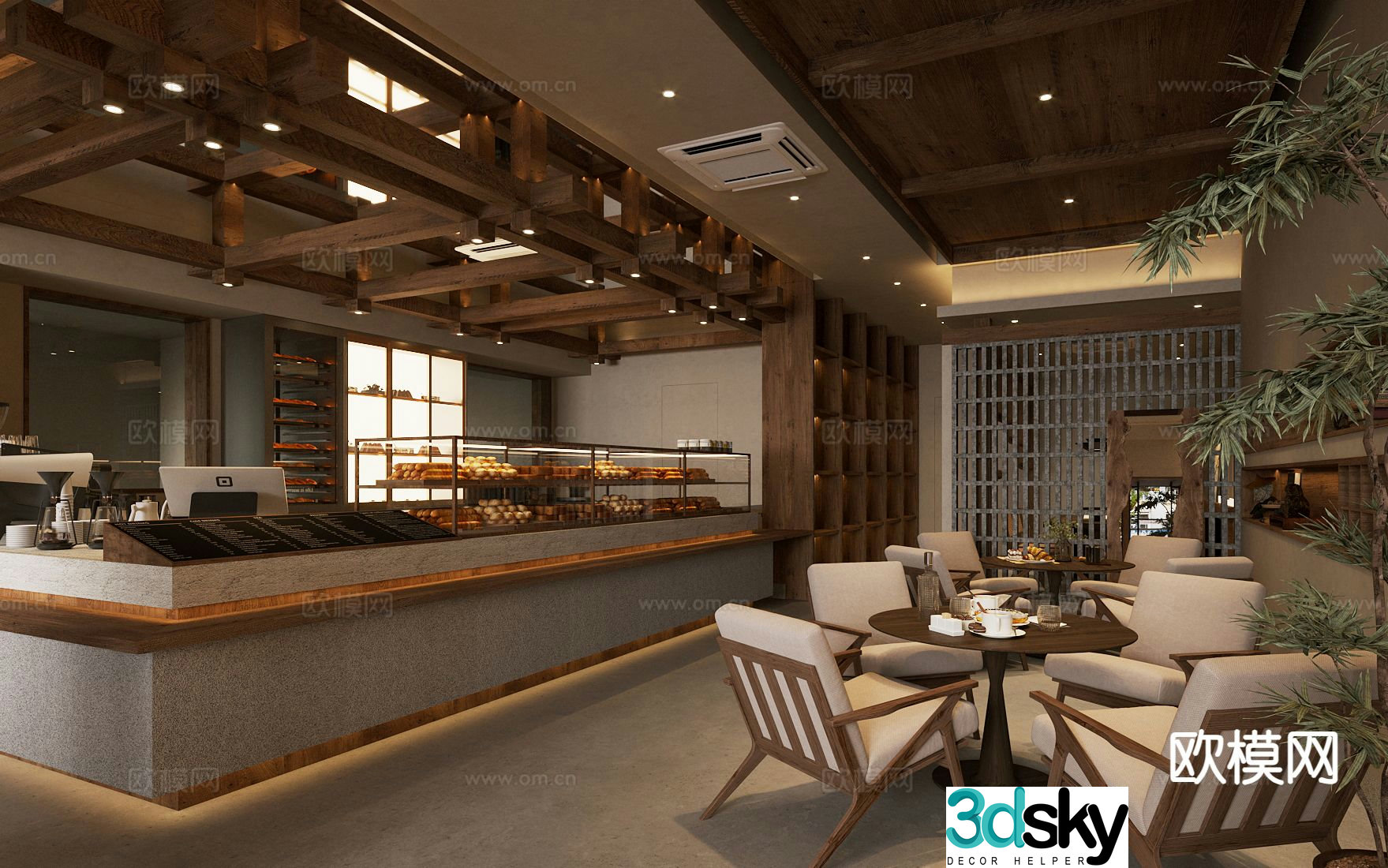 Wasabi Cafe Milk Tea Shop 3D Model