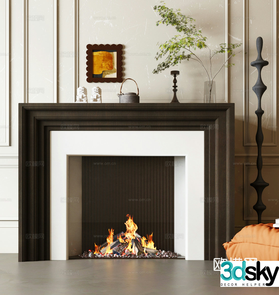 Fireplace Modern Fireplace Modern French Fireplace American Fireplace European Fireplace 3d Model