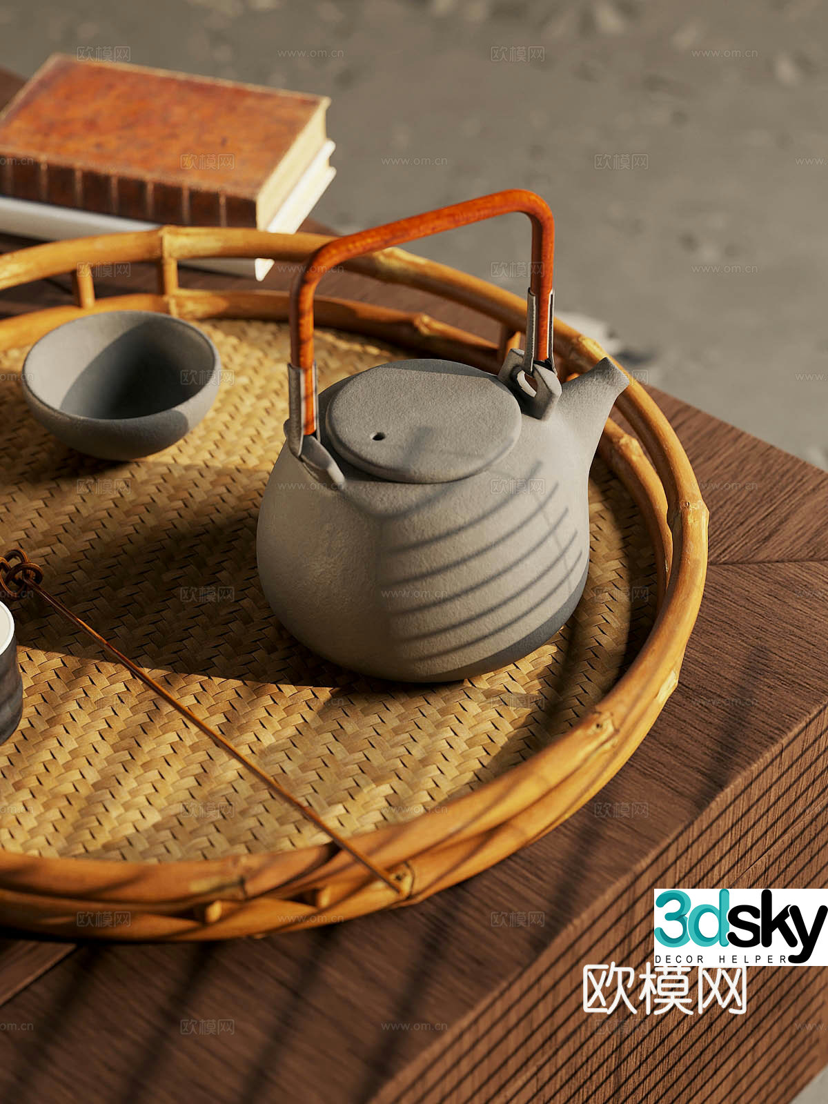 Tea set New Chinese tea tray New Chinese teapot Tea cup New Chinese tea set Fair Cup Teapot 3D model