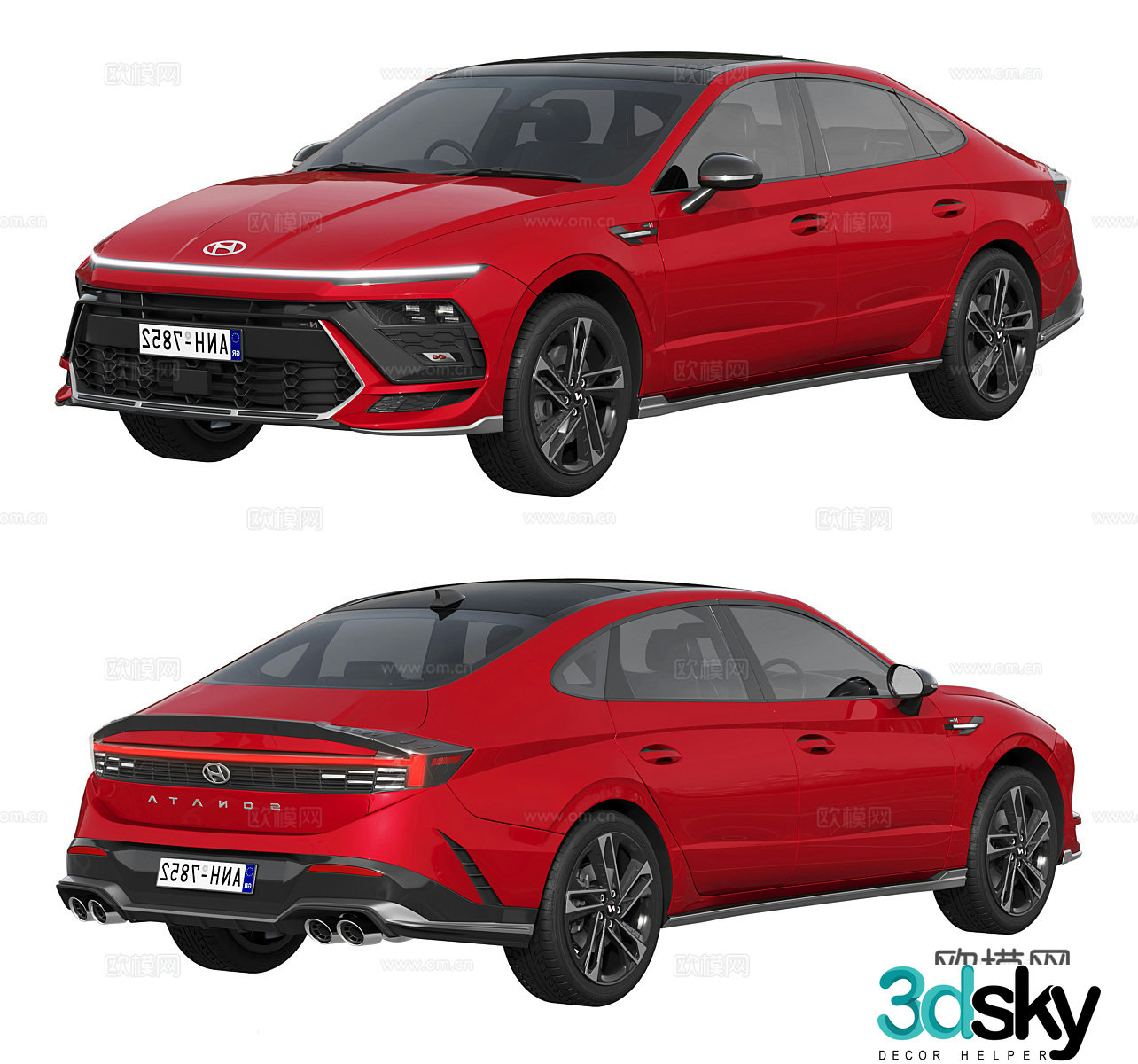 Car Private Car Sedan Nanny Car Hyundai Korean Car 3D Model