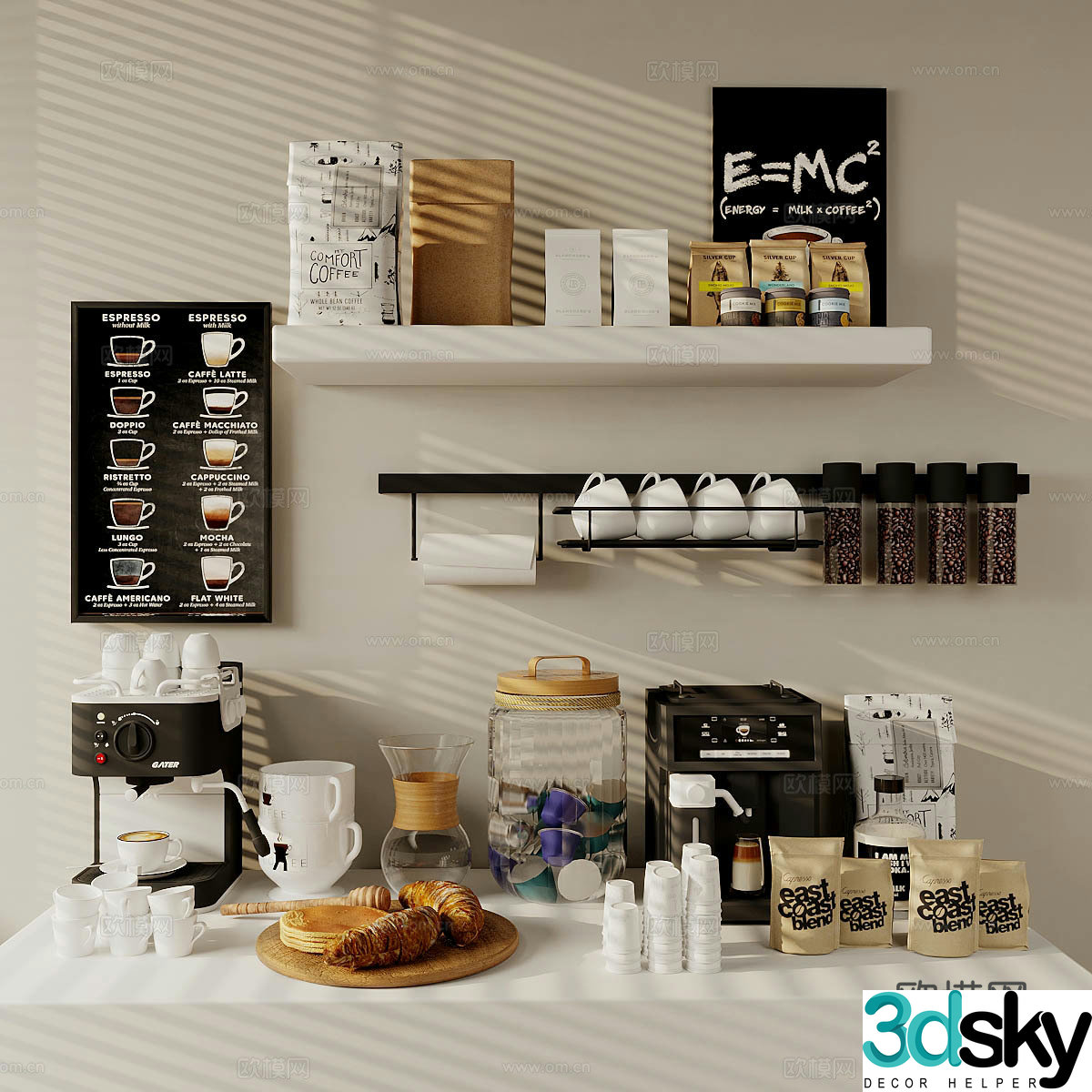 Coffee machine kitchen appliances capsule coffee machine bean grinder direct drinker coffee ornament 3D model