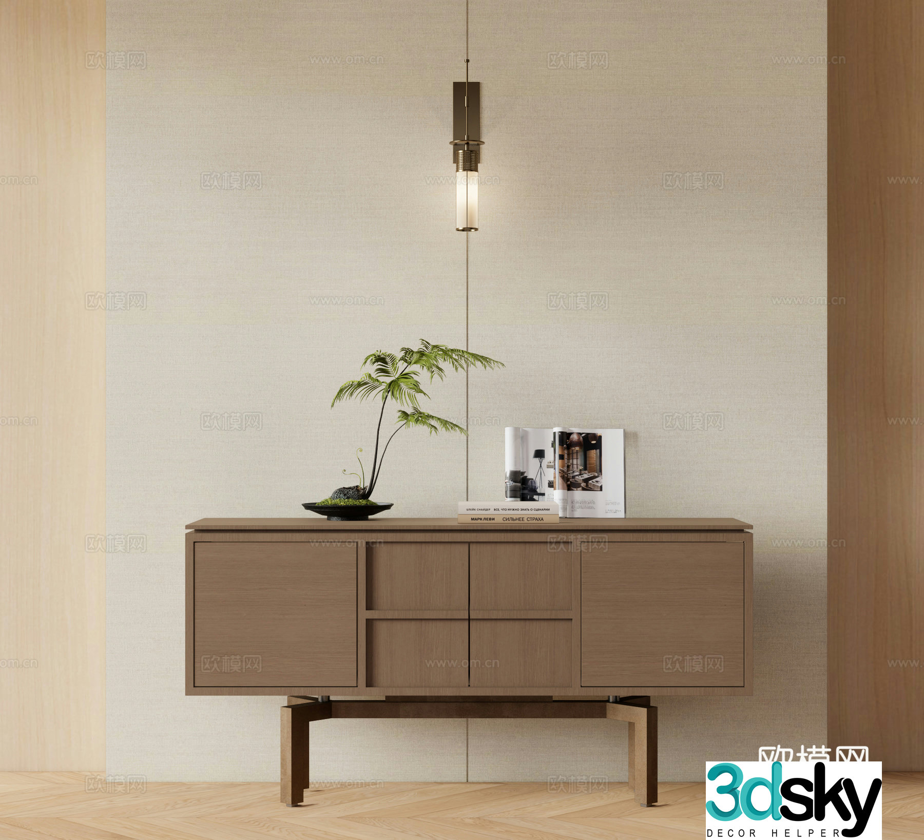 Modern entrance cabinet entrance entrance cabinet chest of drawers 3D model