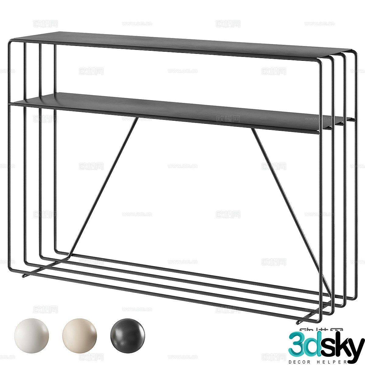 Modern minimalist view cabinet entrance cabinet 3D model