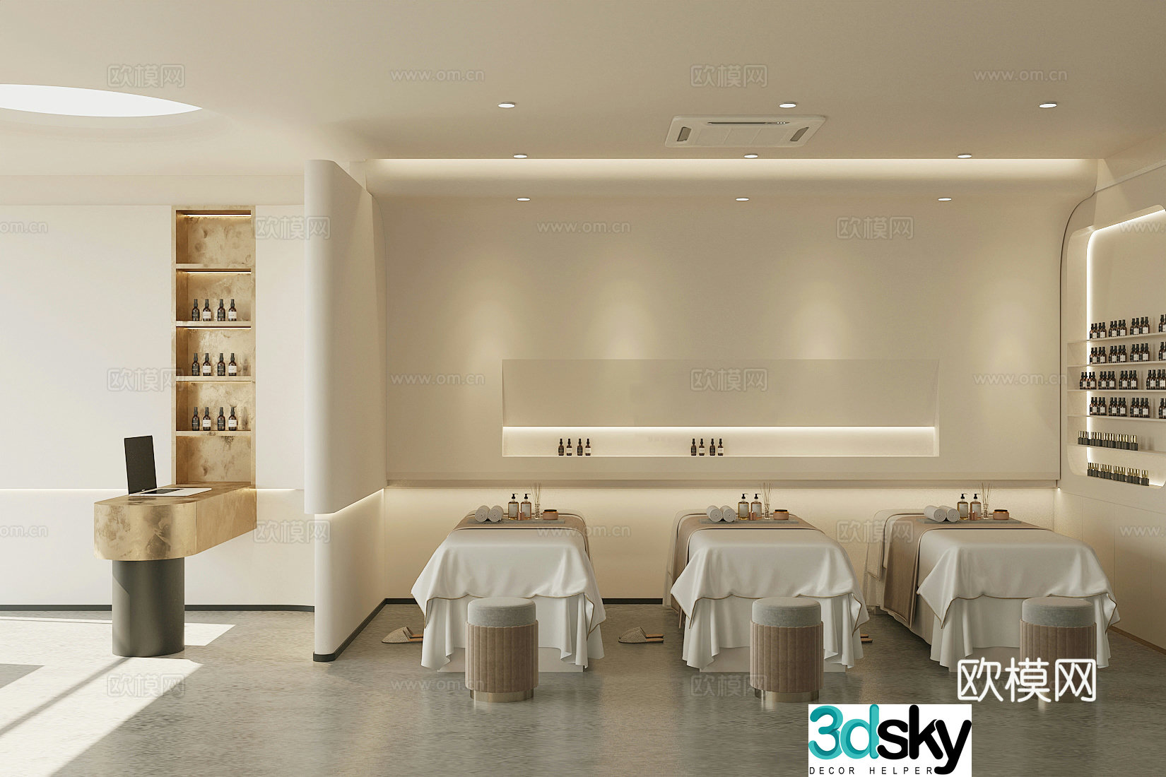 Creamy Beauty Salon Beauty Salon Private Room 3D Model