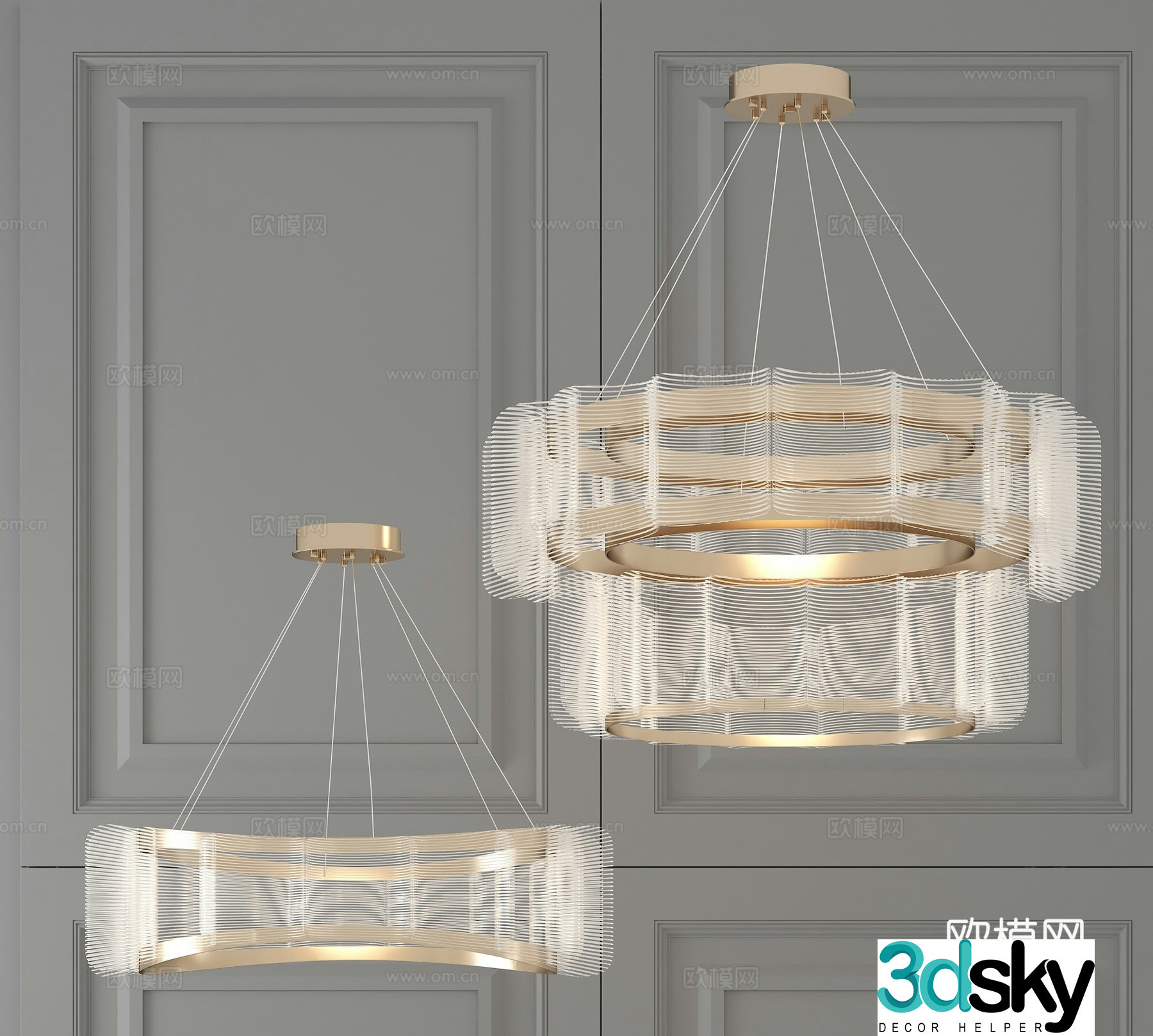 Lamps Chandelier Lighting Decorative Lights 3D Model