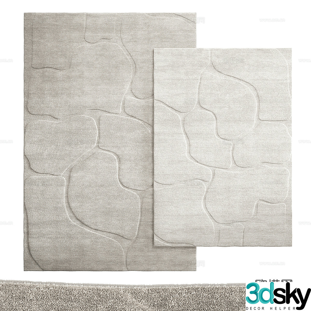 New Chinese wool carpet 3D model