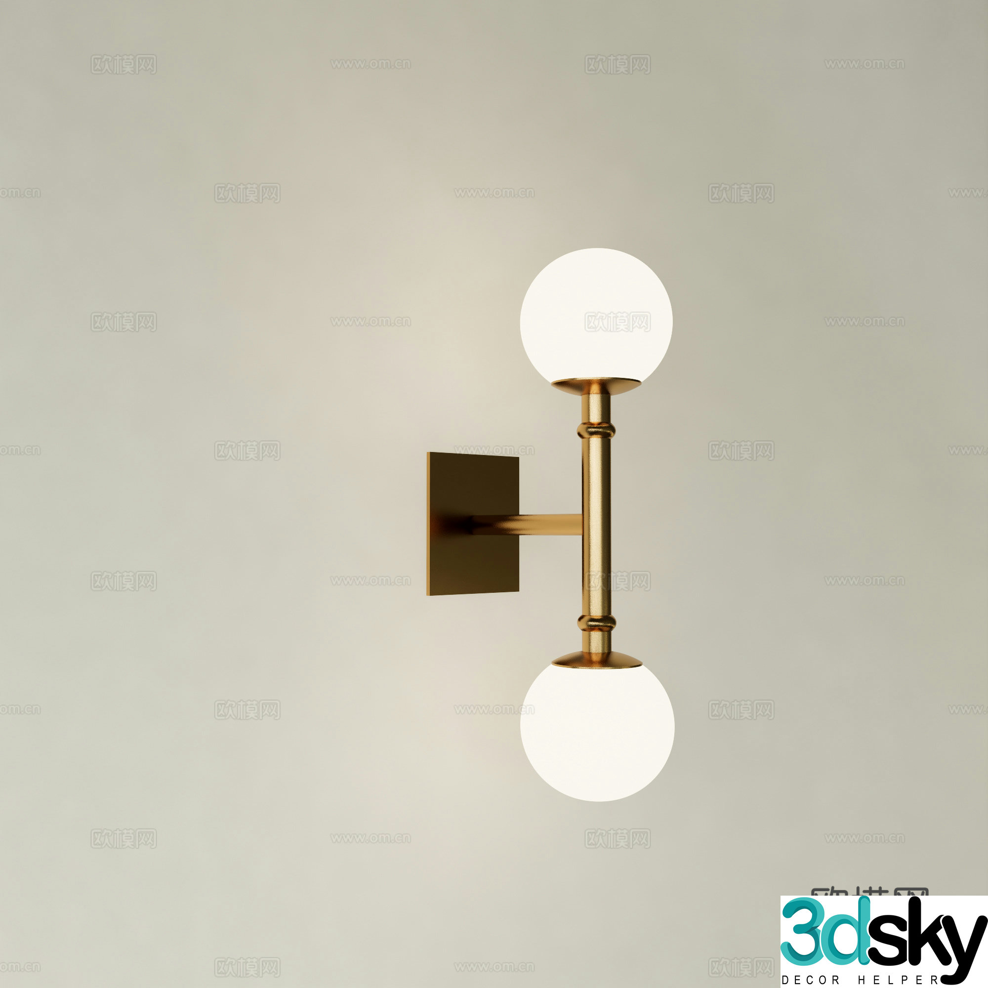 Modern wall lamp front lamp small wall lamp 3d model