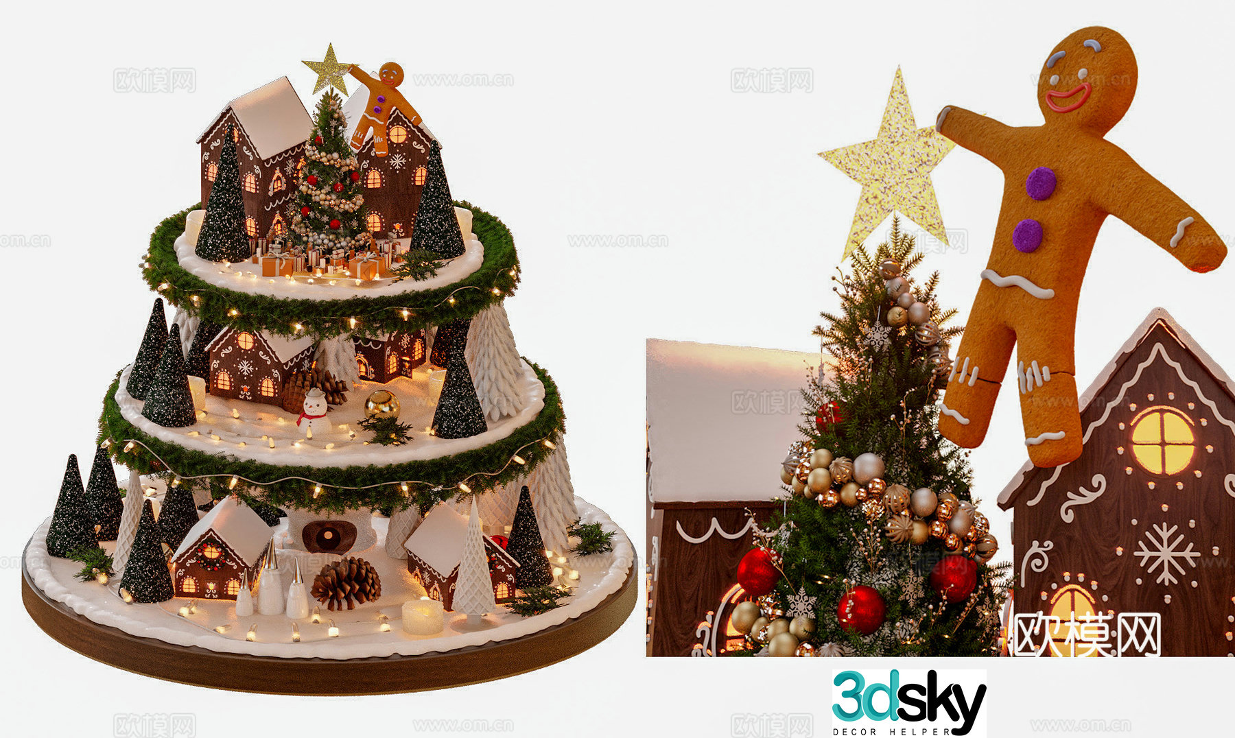 Modern Christmas decorations Christmas ornaments Snowman Indoor Christmas decoration ornaments Christmas presents 3d model