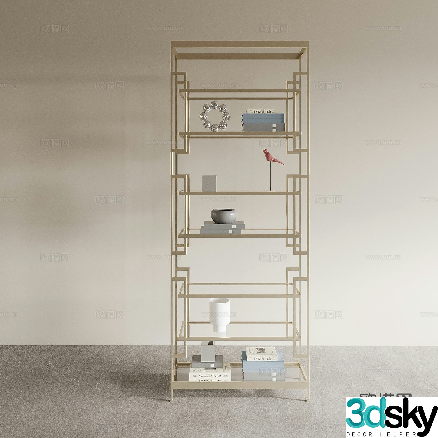 Bookcase Decorative cabinet Storage rack Porch cabinet Living room bookcase Display cabinet Decorative rack 3D model