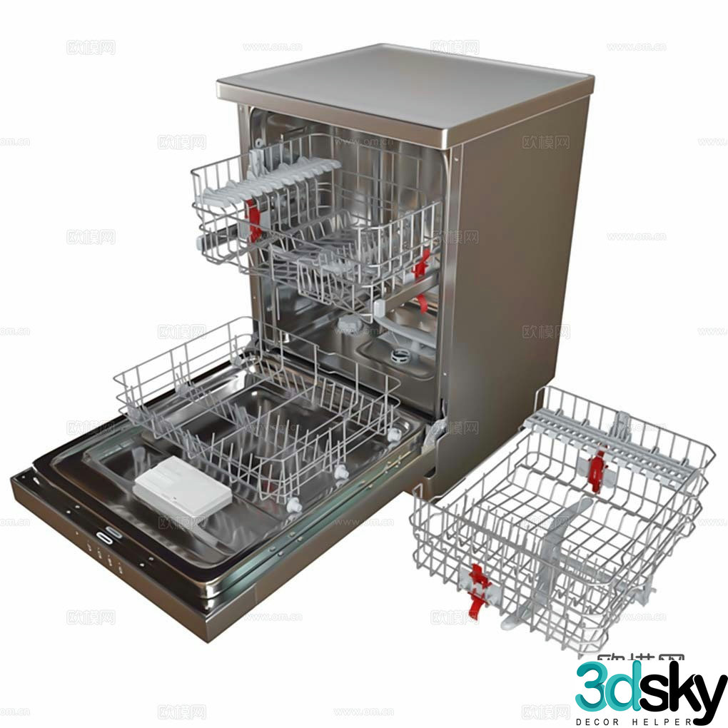 Modern dishwasher Smart dishwasher Inline dishwasher Built-in dishwasher Smart home appliances 3D model