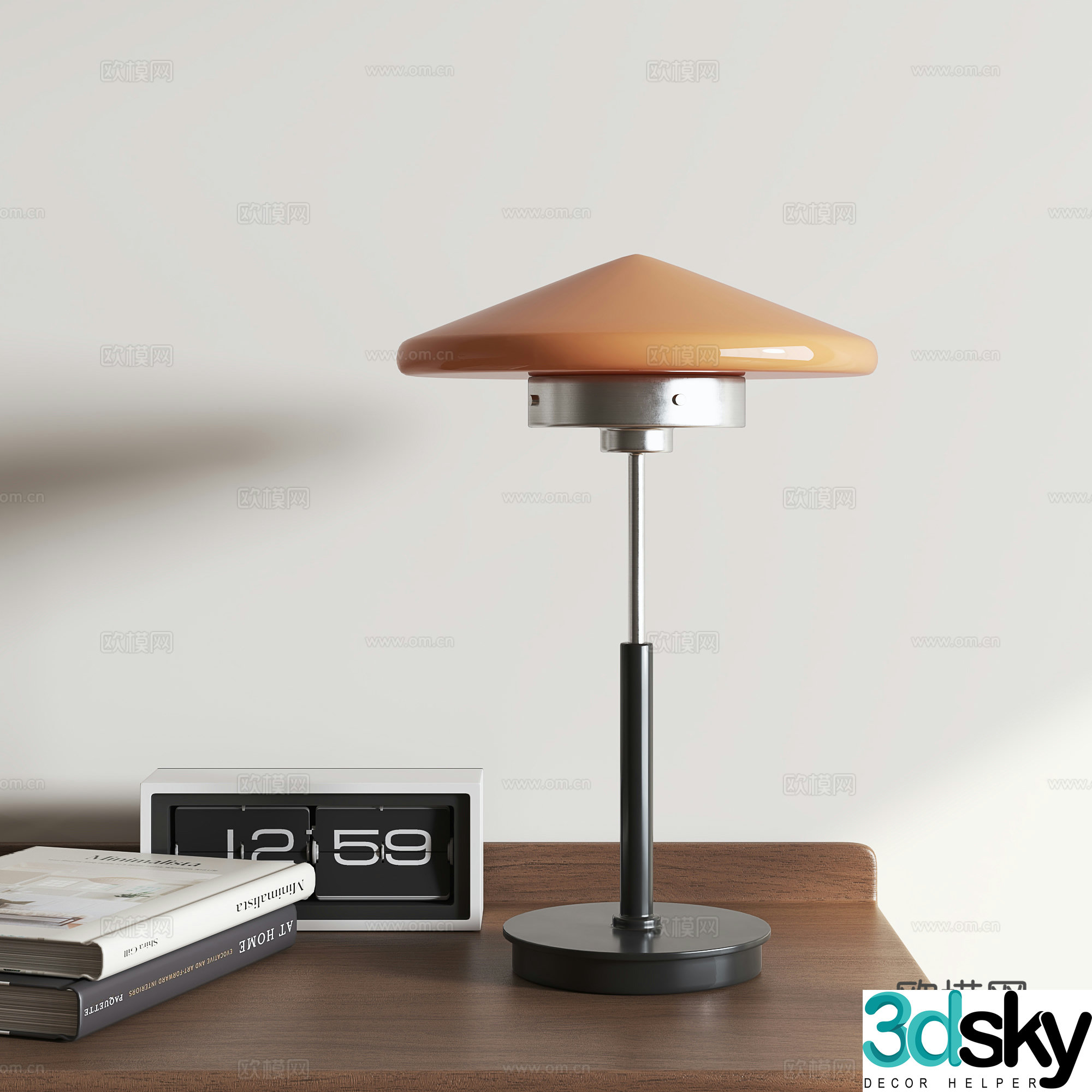 Nordic metal table lamp 3d model