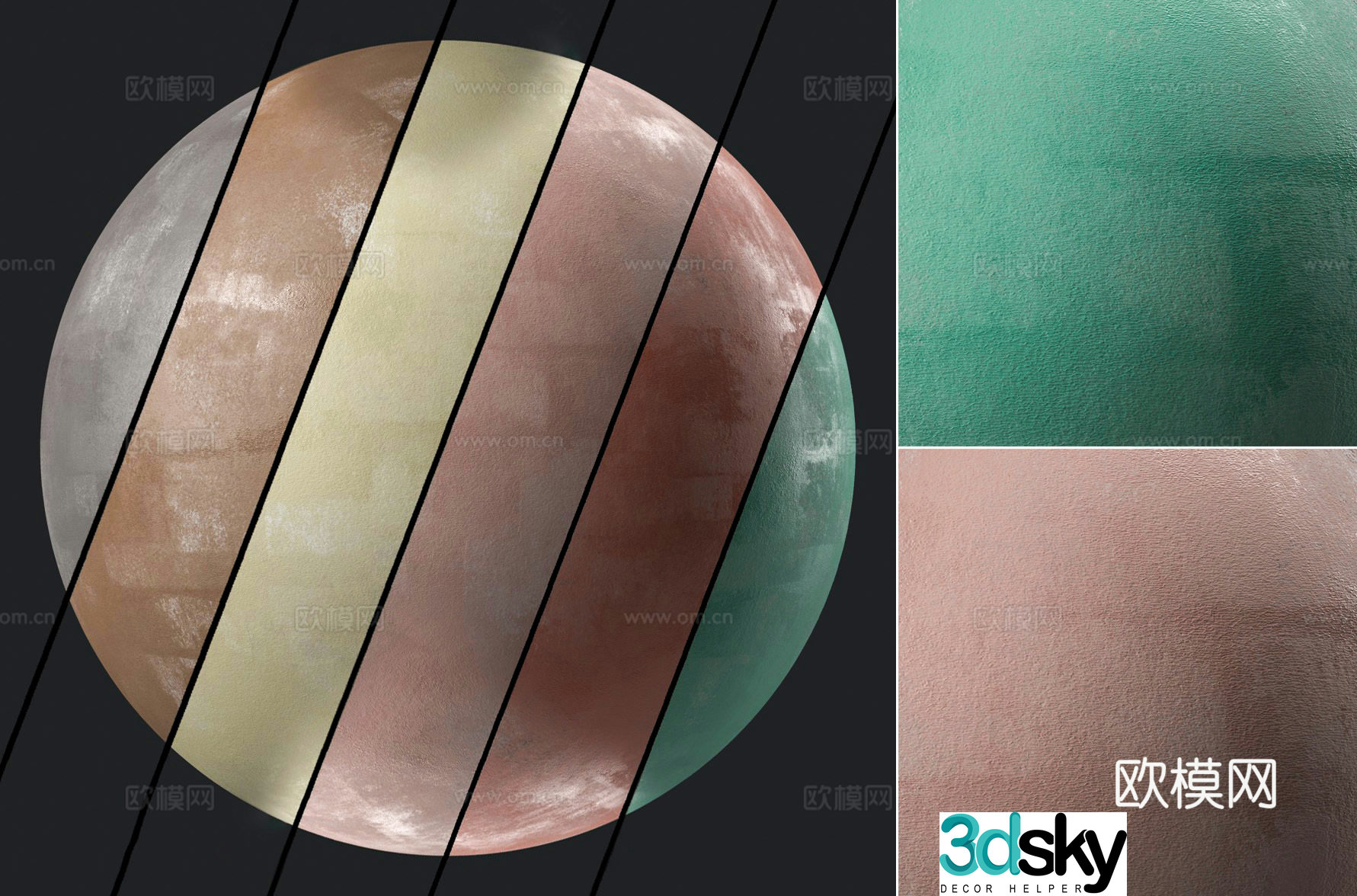 Modern gypsum materials Gypsum wall paint wall latex paint wall material wall material combination wall 3D model