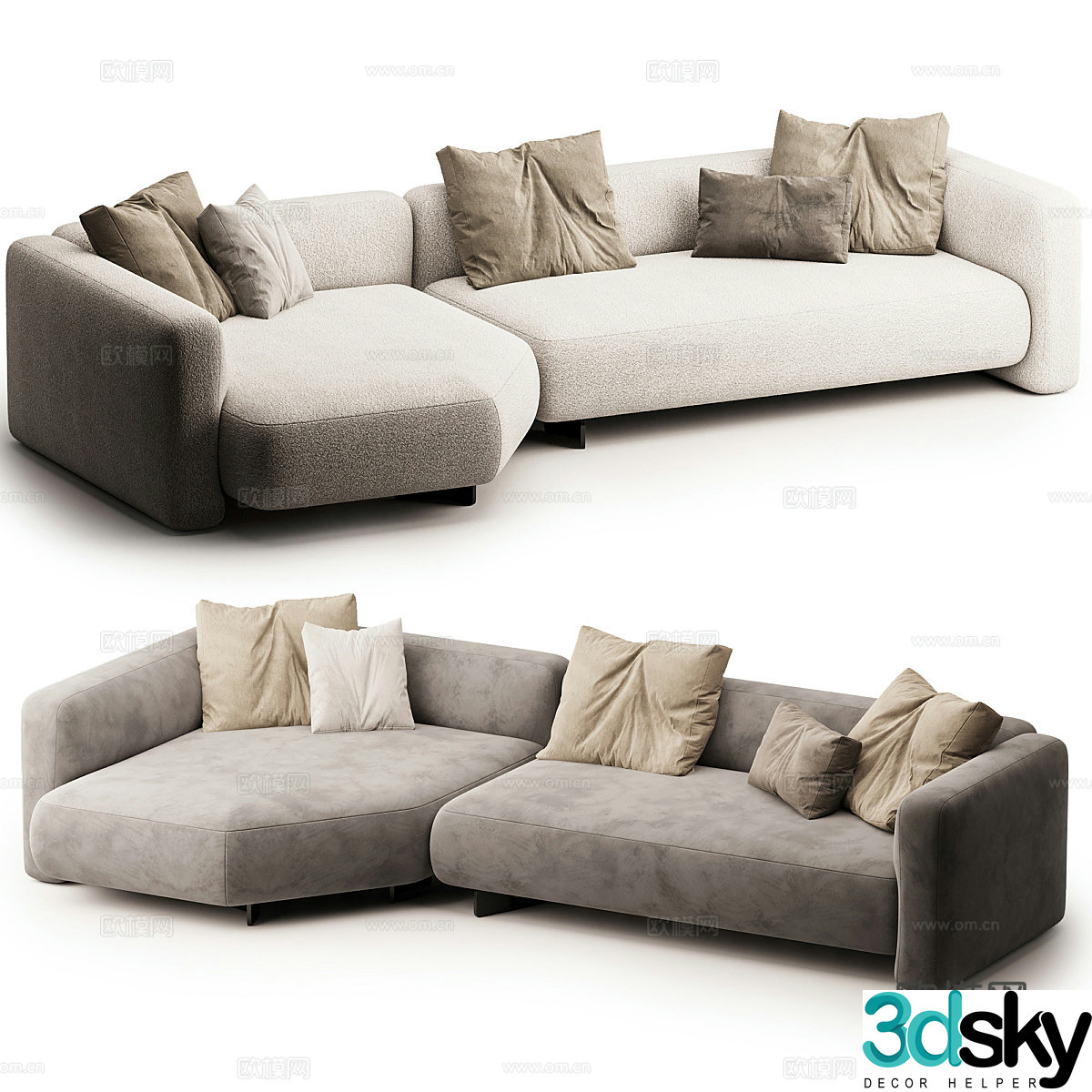 Modern Italian Kintai sofa 3d model