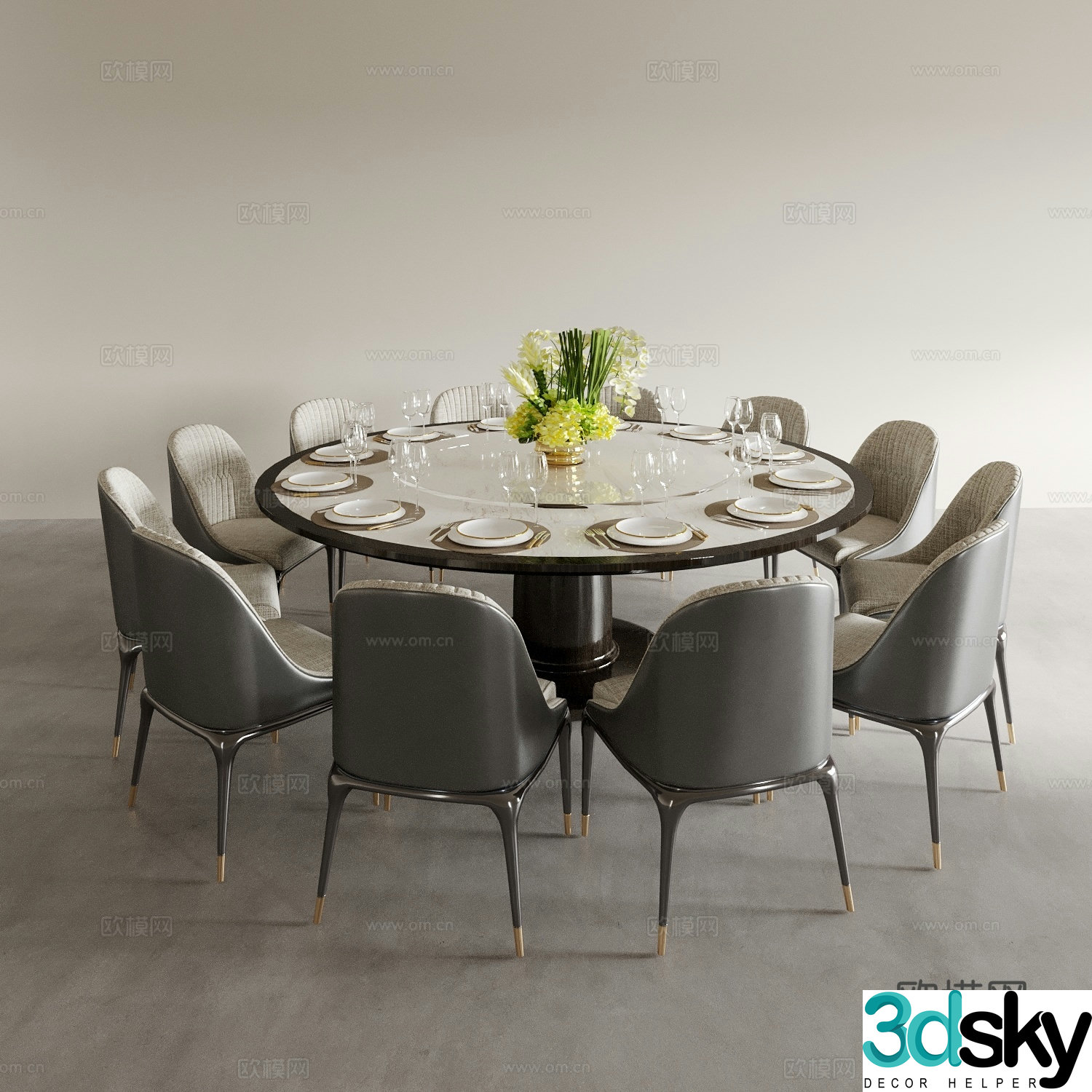 Dining table and chairs living and dining table and chairs dining table and chairs wine table and chair combination round wine table and chair 3D model