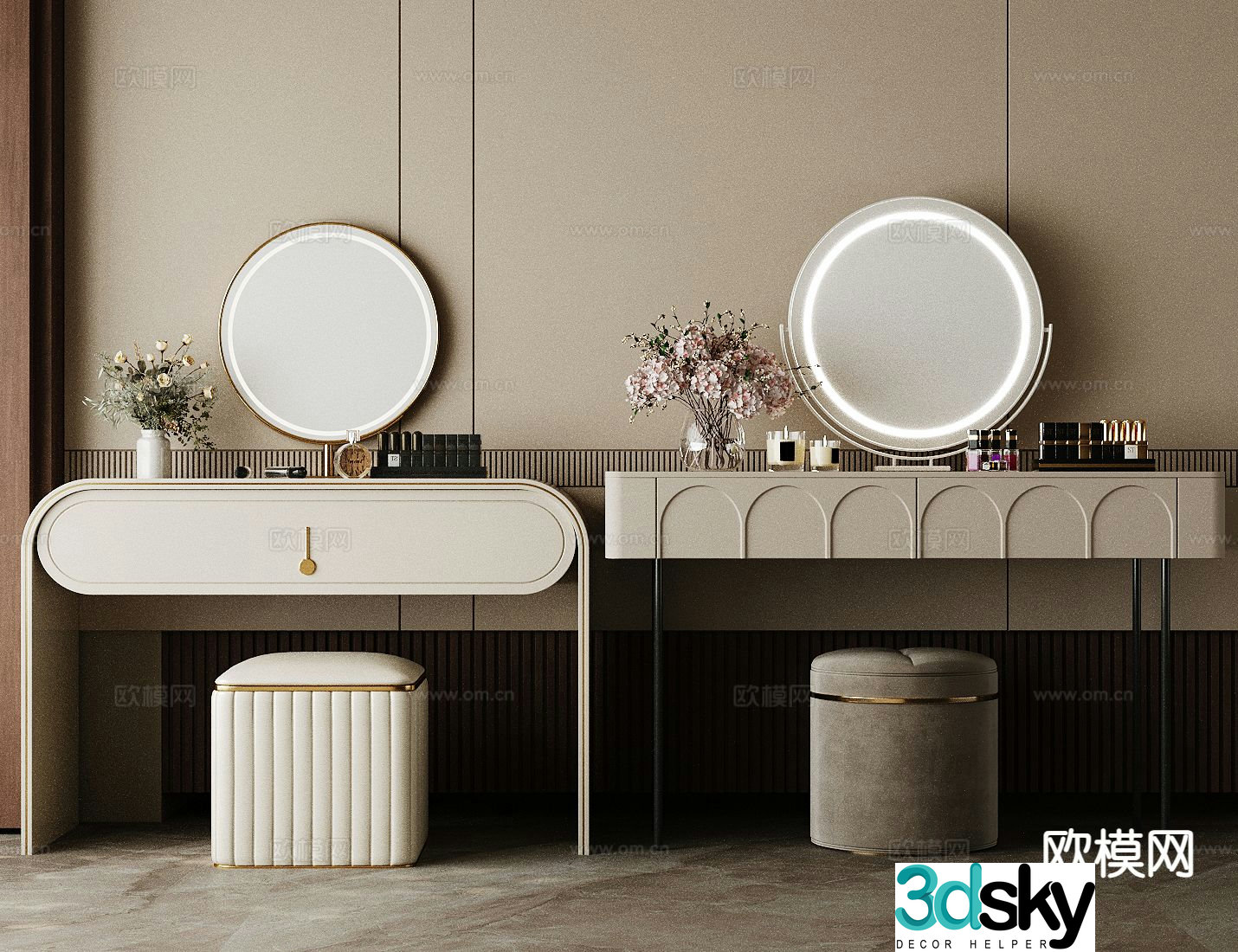 Italian dressing table 3d model