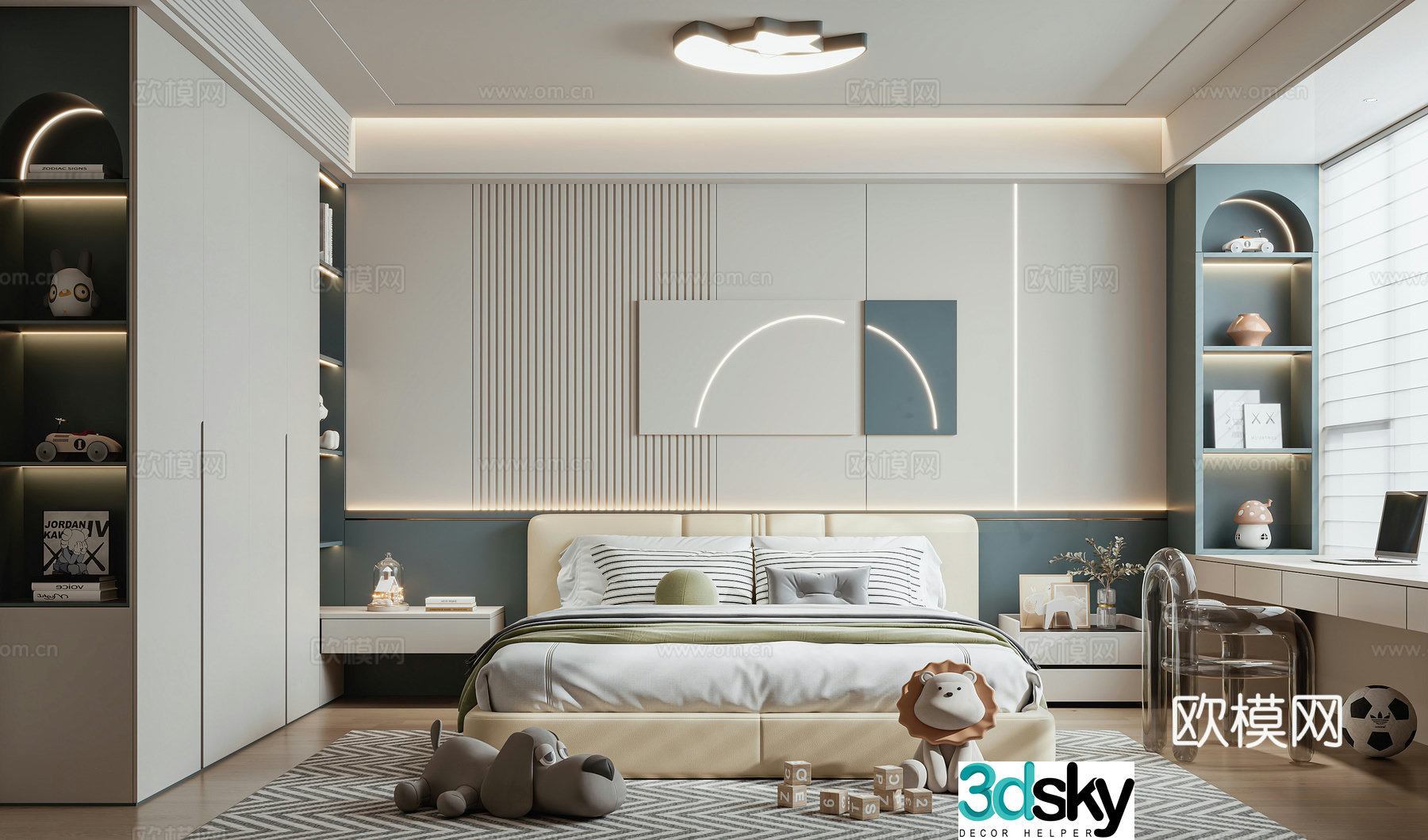 Modern children’s room 3d model