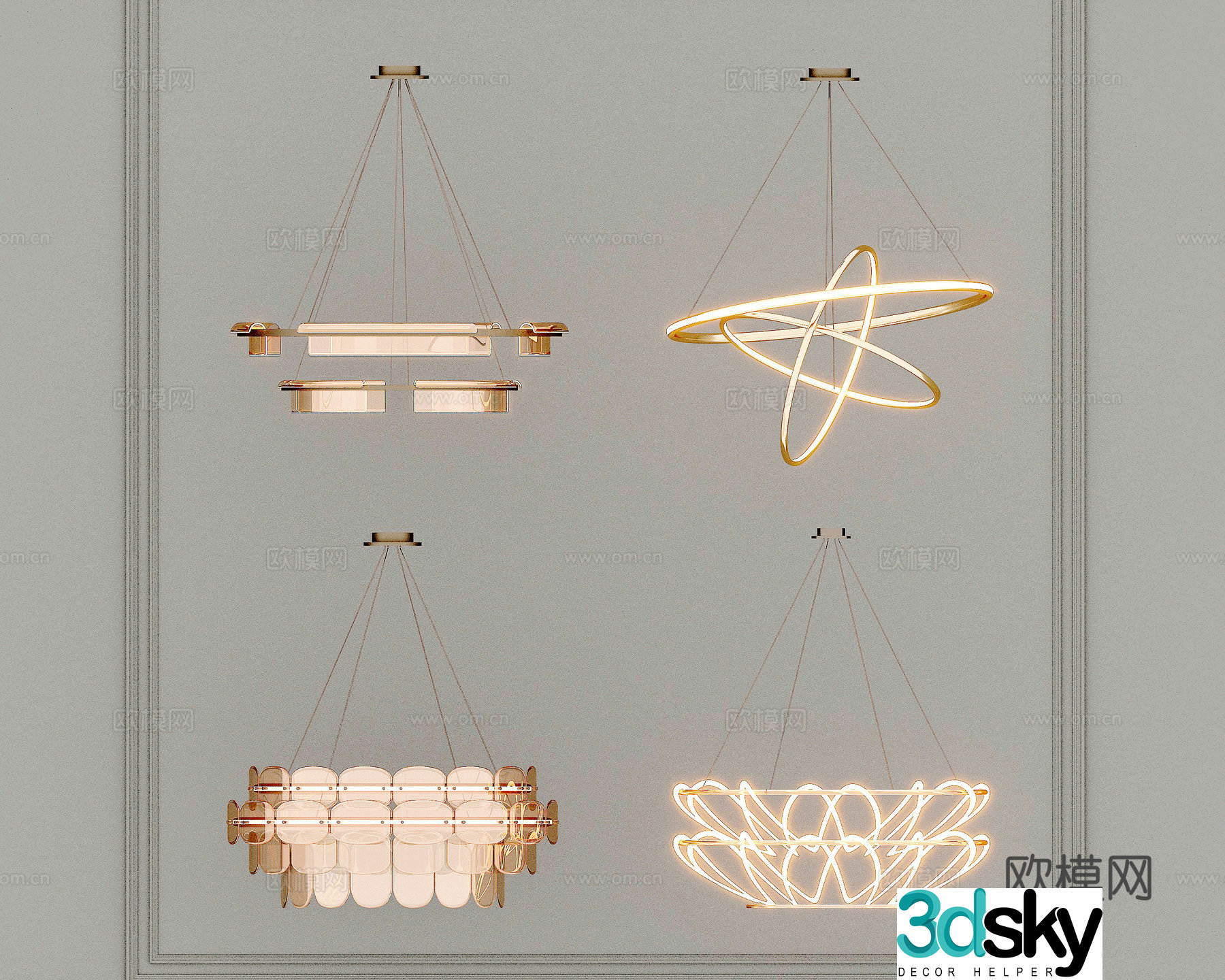 Lamps Chandelier Lighting Decorative Lights 3D Model