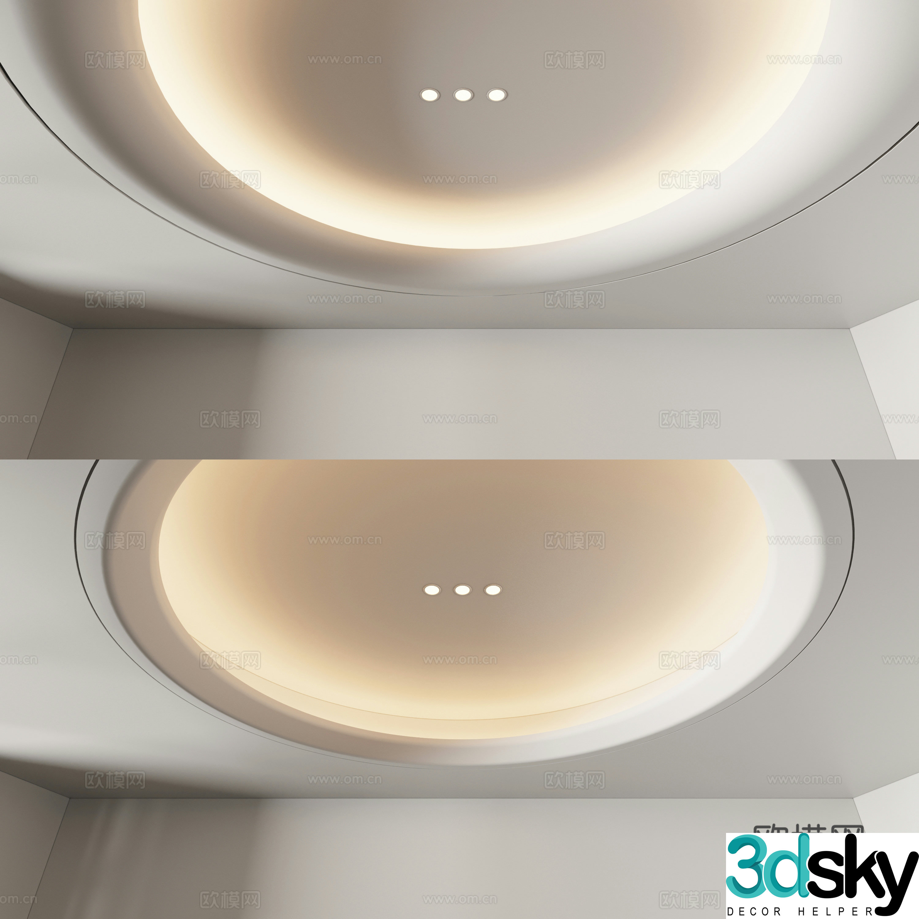 Modern ceiling 3d model