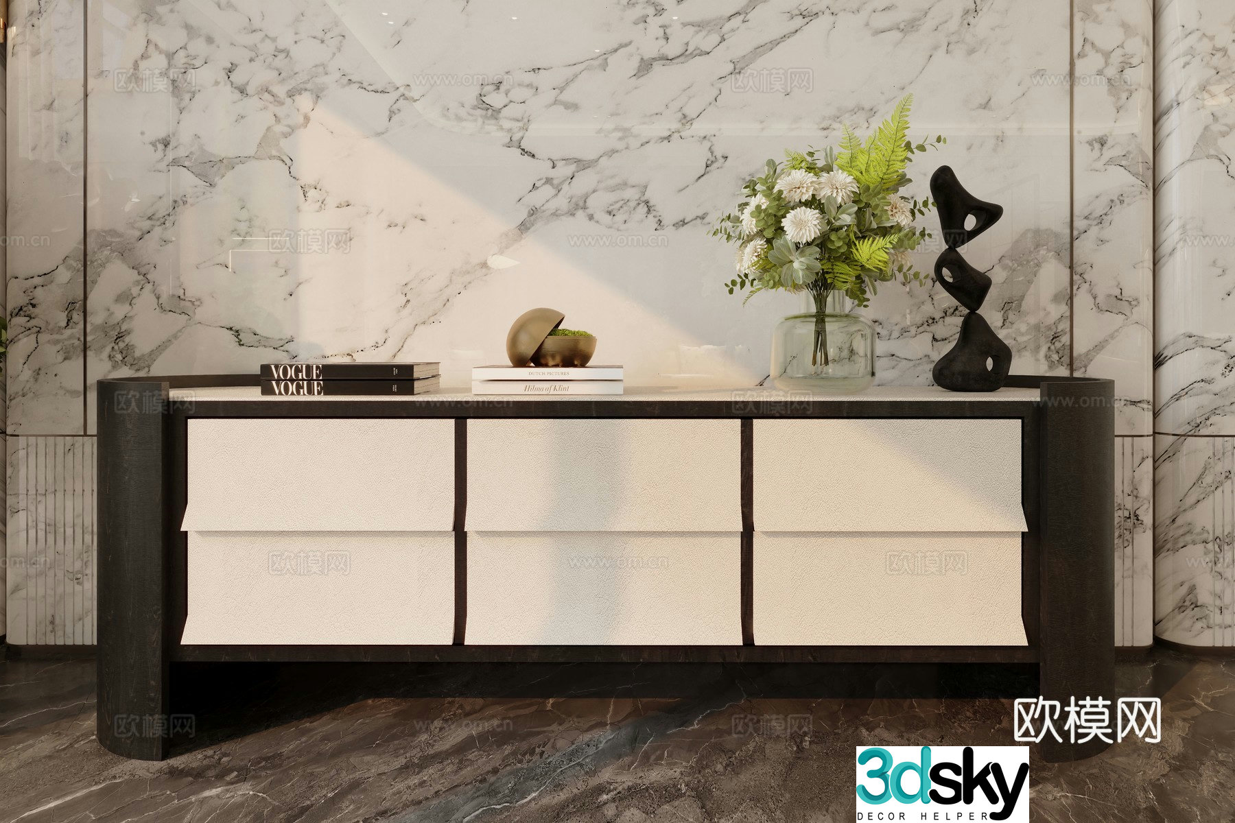 Modern living room TV cabinet 3d model