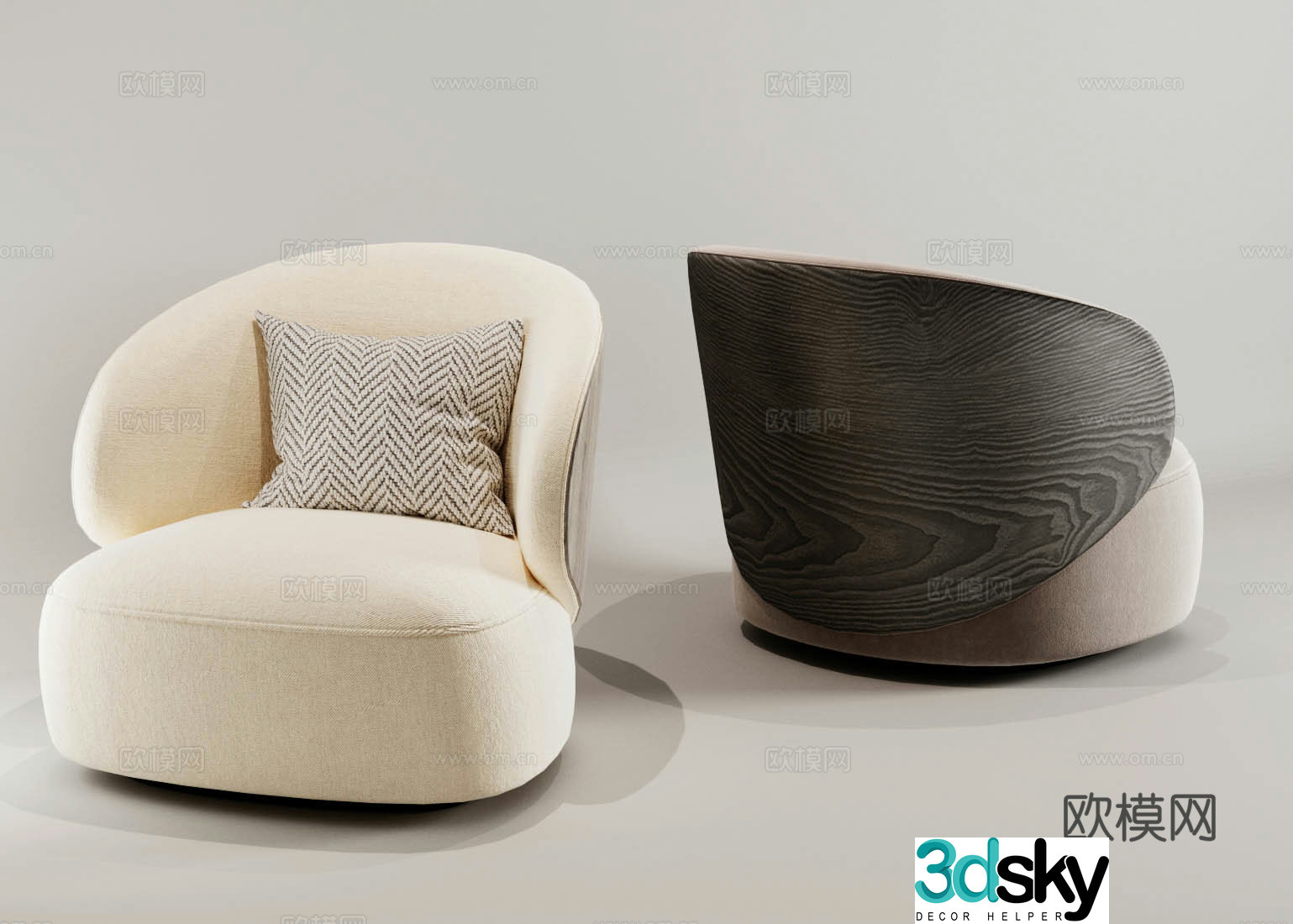 Italian single sofa 3d model