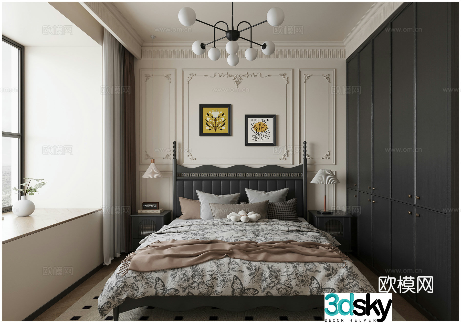 French bedroom 3d model