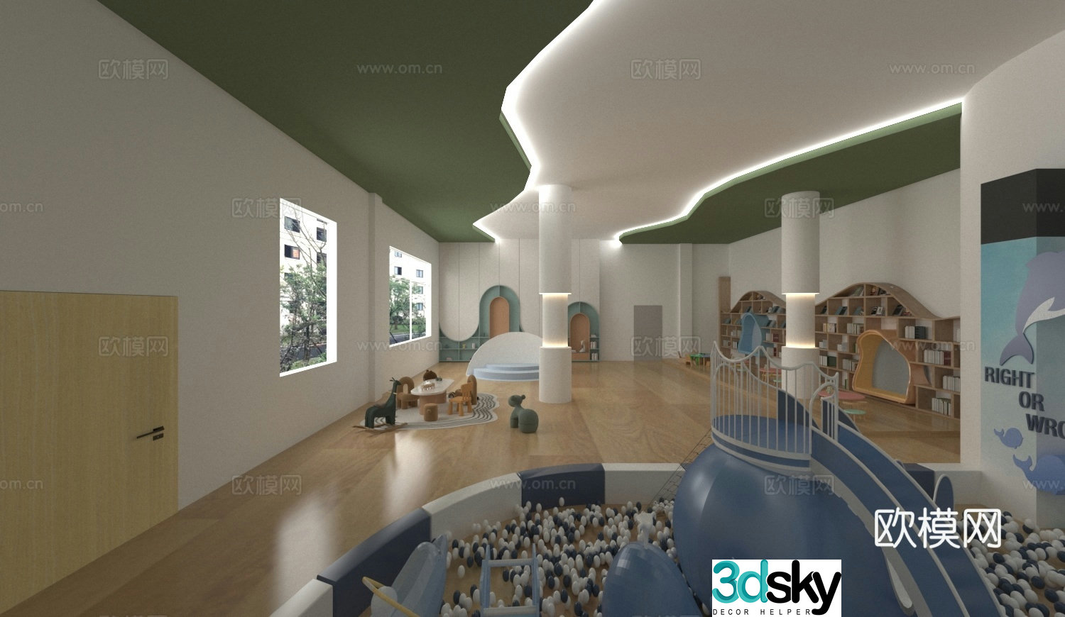 Children’s toy room entertainment room activity room 3d model.3d model