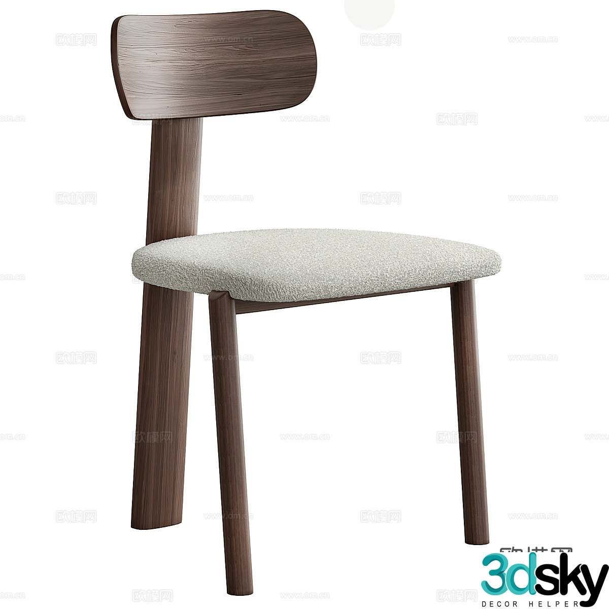 New Chinese style Marais chair 3D model
