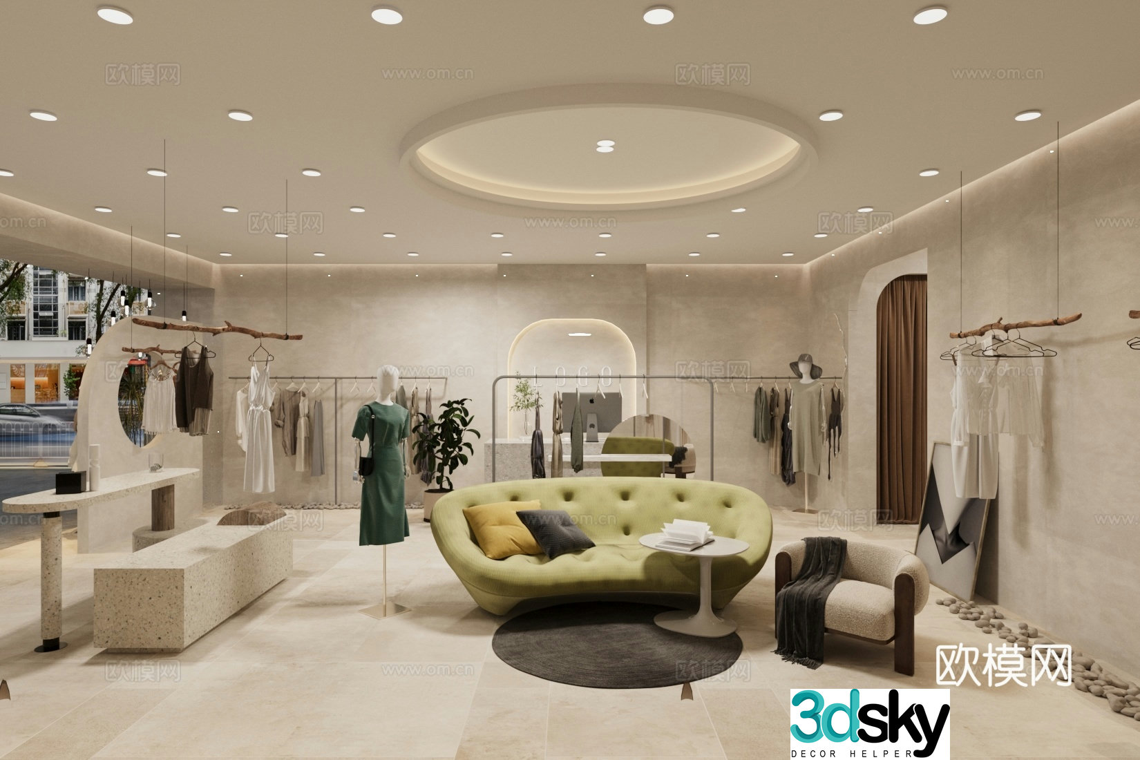 Modern clothing store Women’s clothing store 3d model