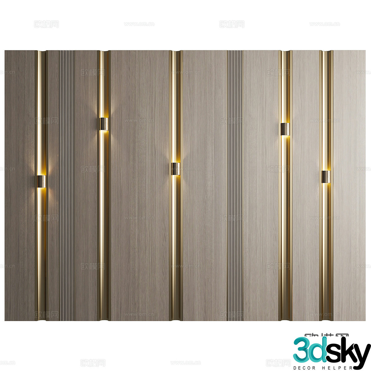 Wall panel decoration 1653d model