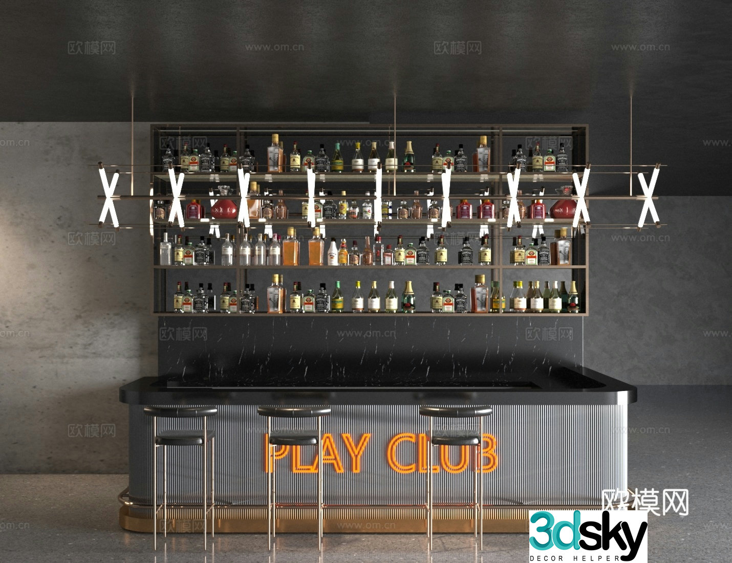 Bar Bar Drink Bar 3D Model