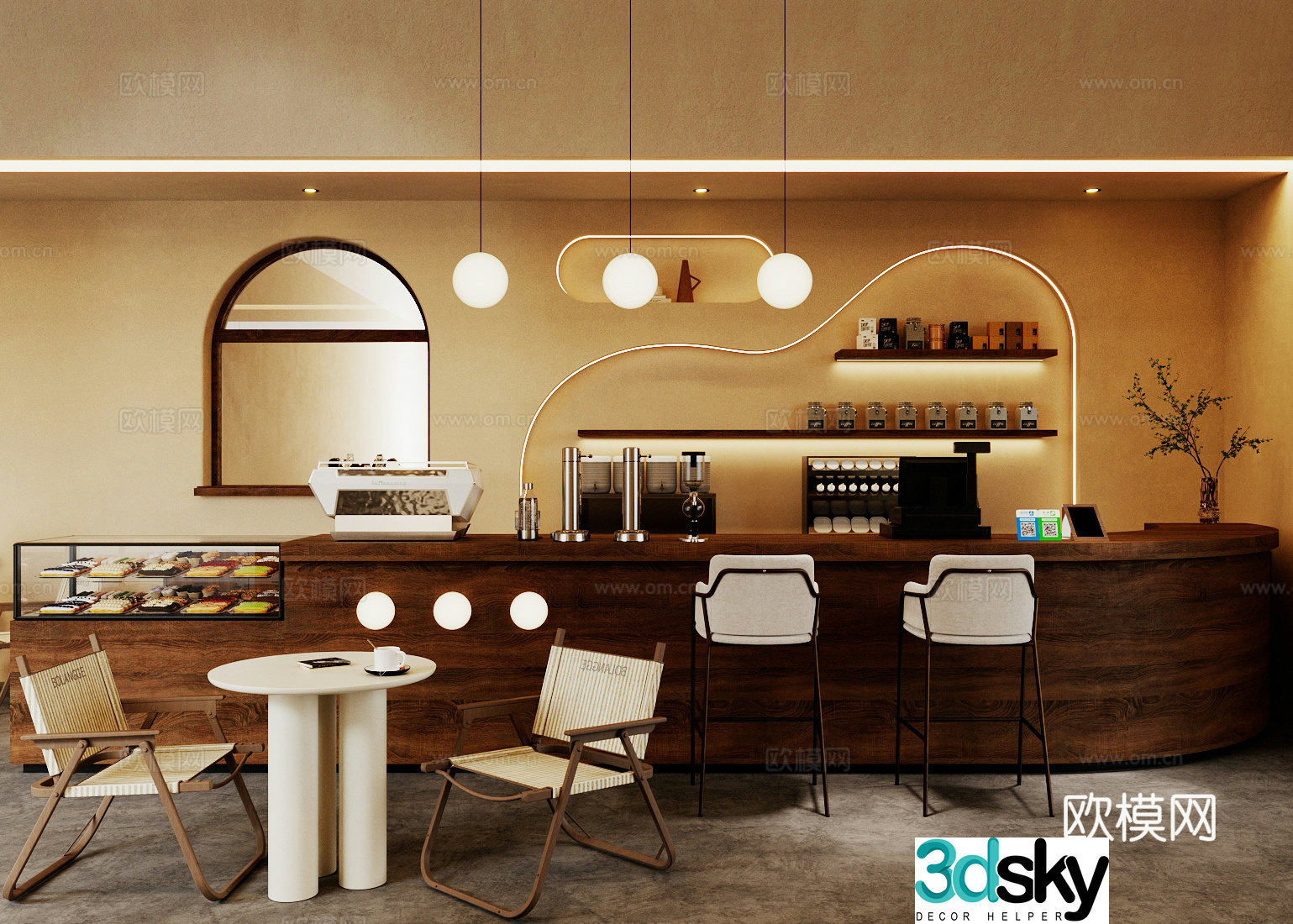 Wasabi Cafe Cafe 3d model